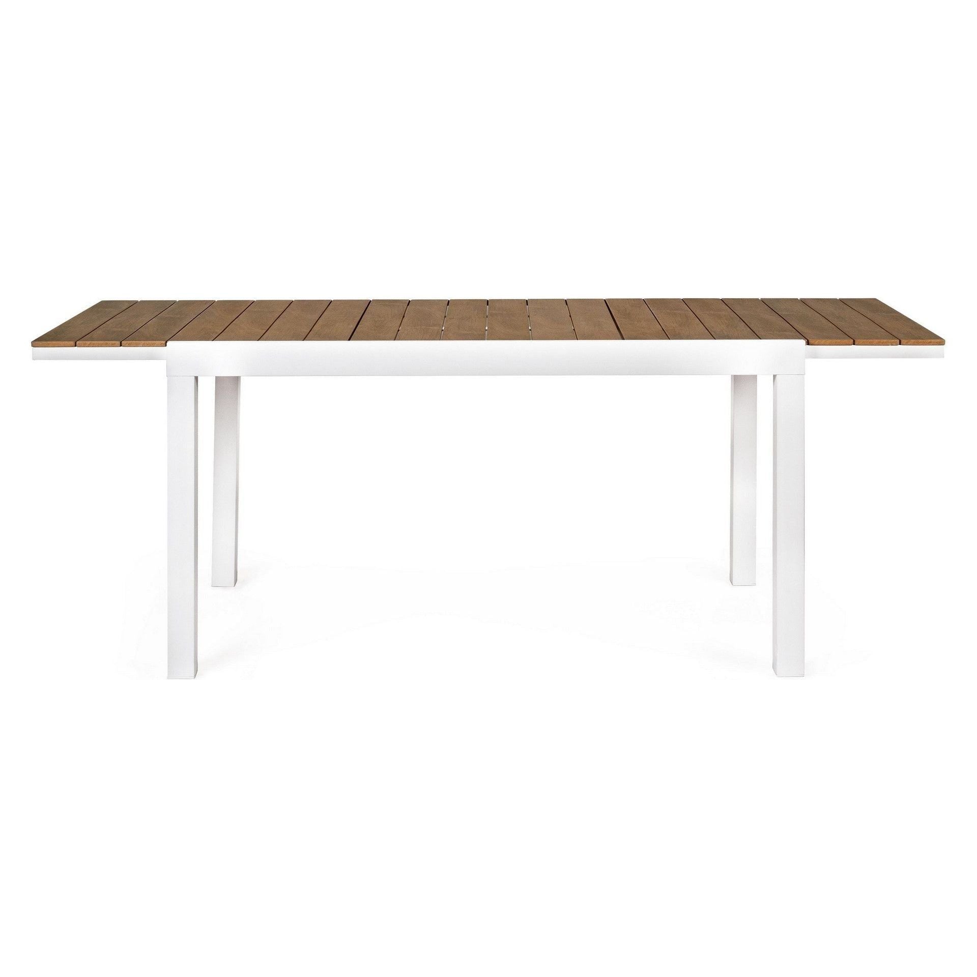 Lauko valgomojo stalas ELIAS WHITE, 140-200X90 cm