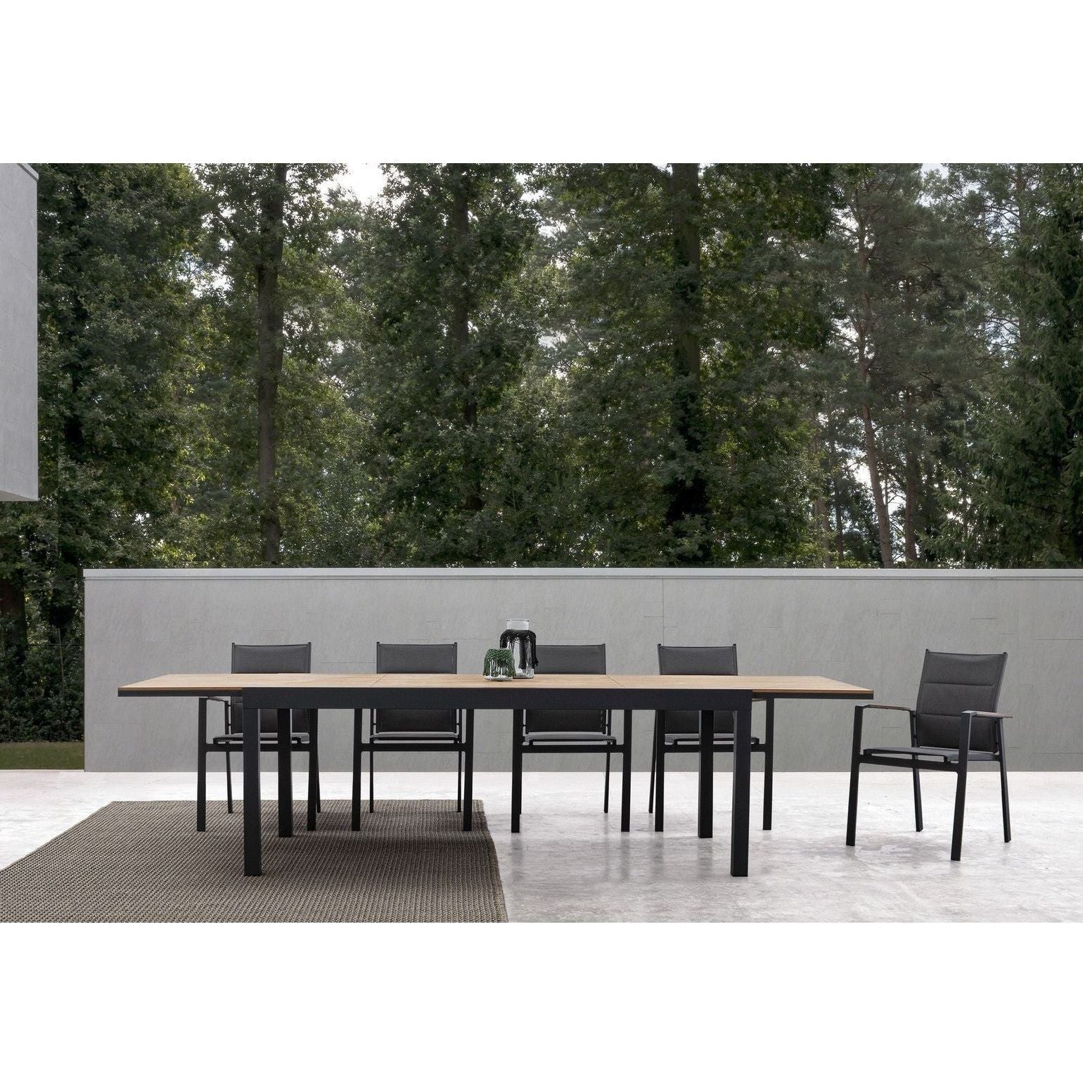 Lauko valgomojo stalas ELIAS CHARC, 200-300X95 cm
