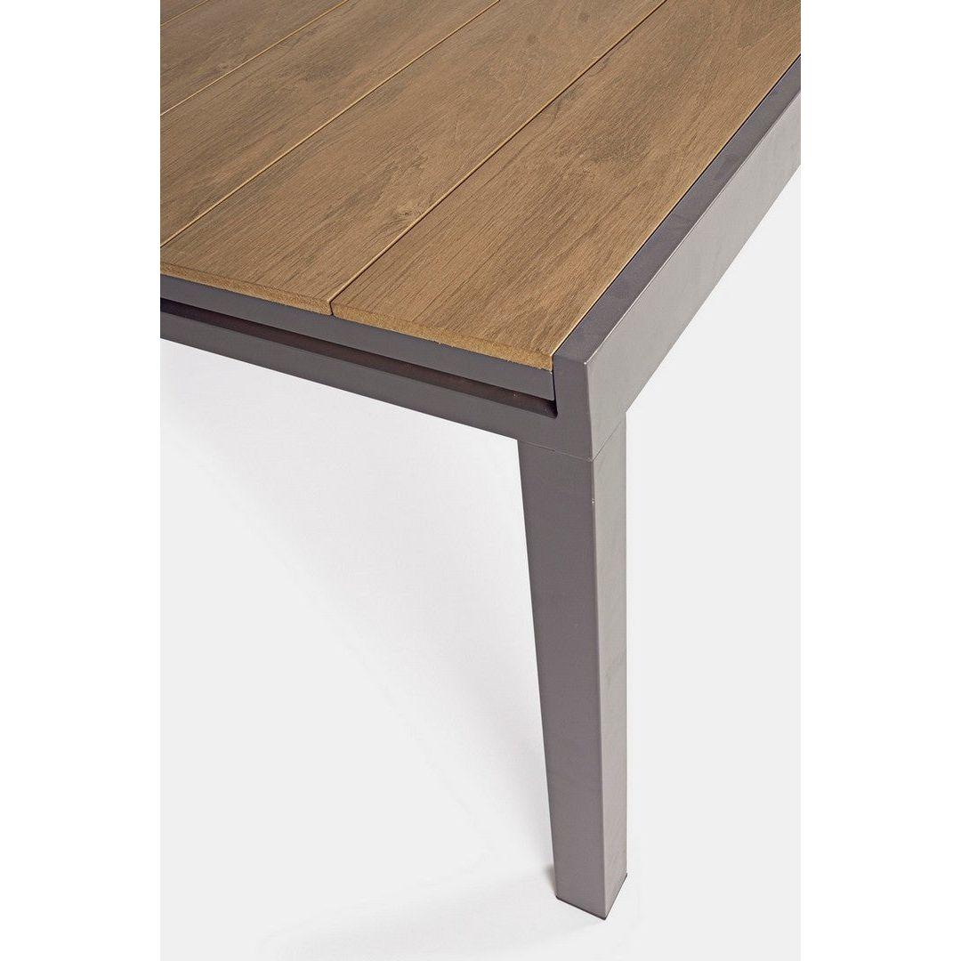 Lauko valgomojo stalas ELIAS CHARC, 200-300X95 cm
