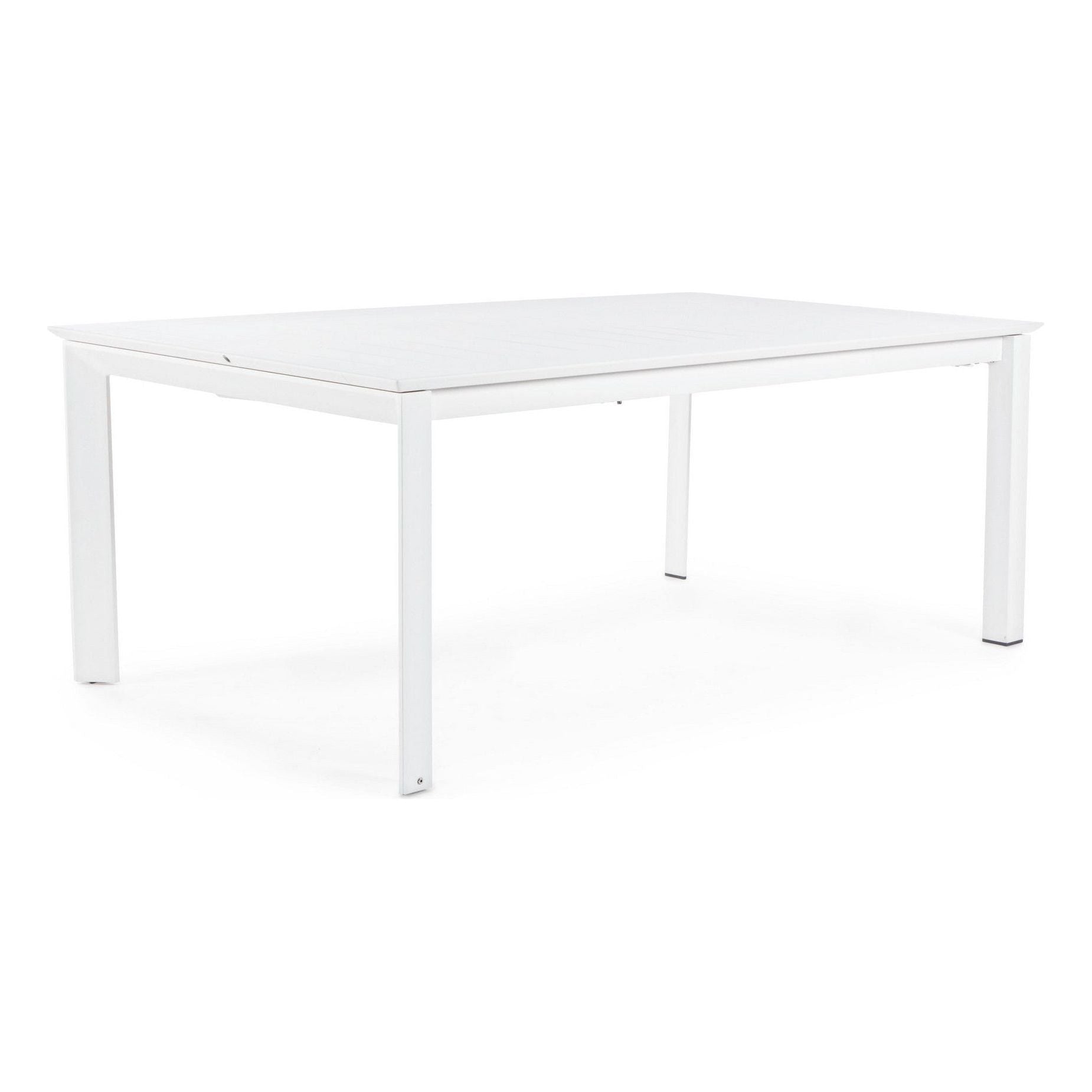 Lauko valgomojo stalas KONNOR WHITE, 200-300X110 cm