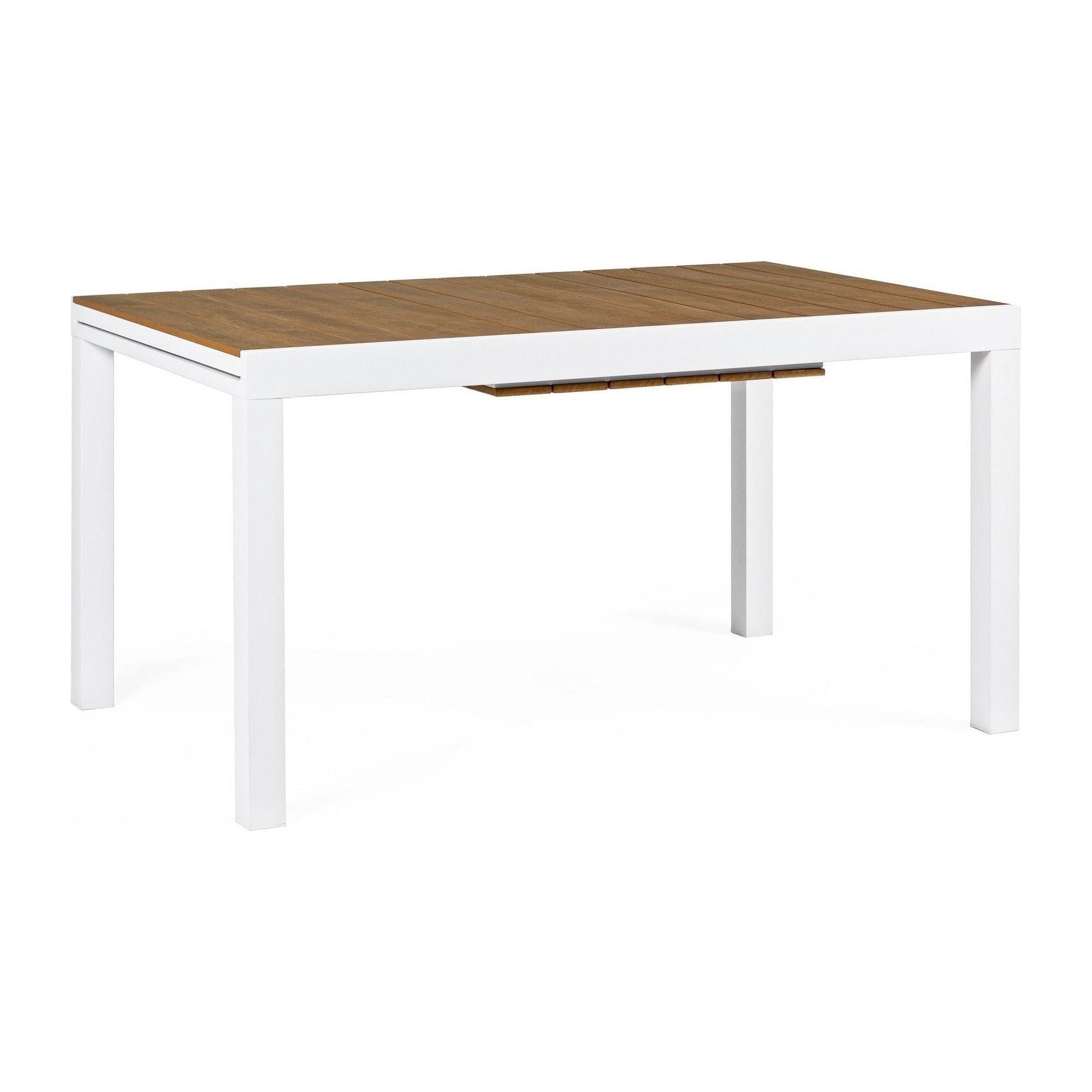 Lauko valgomojo stalas ELIAS WHITE, 140-200X90 cm