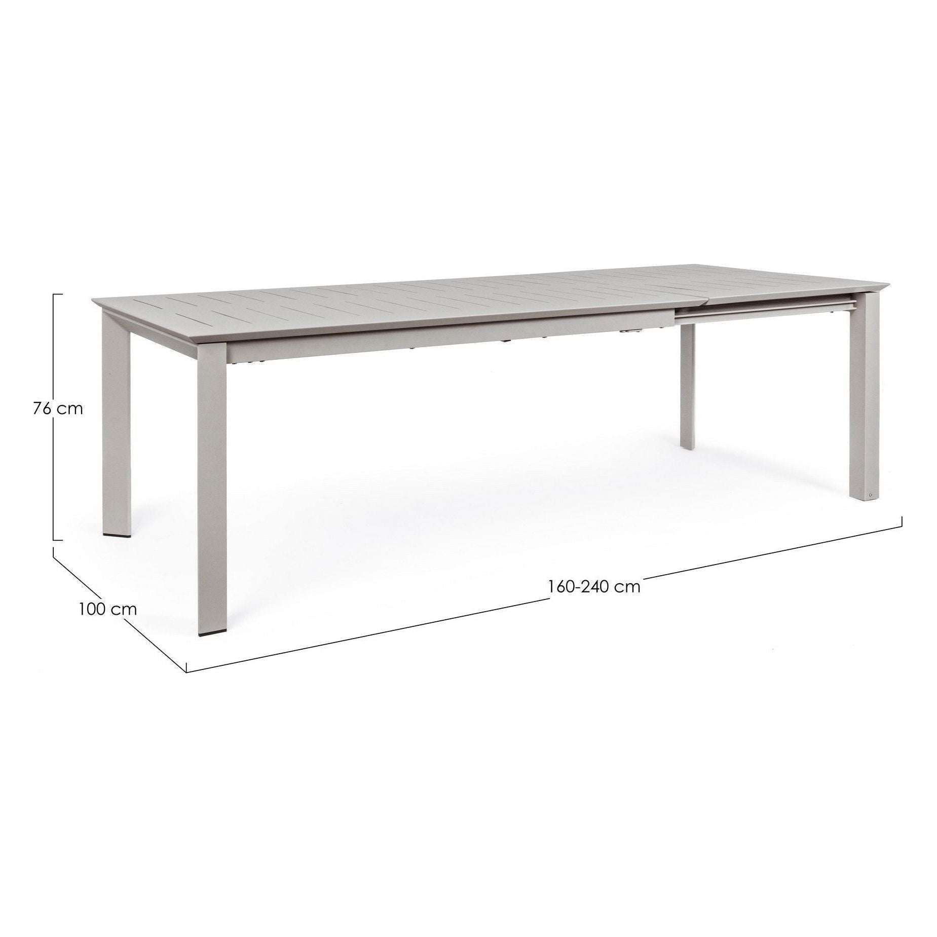 Lauko valgomojo stalas KONNOR RASTIN, 160-240X100 cm