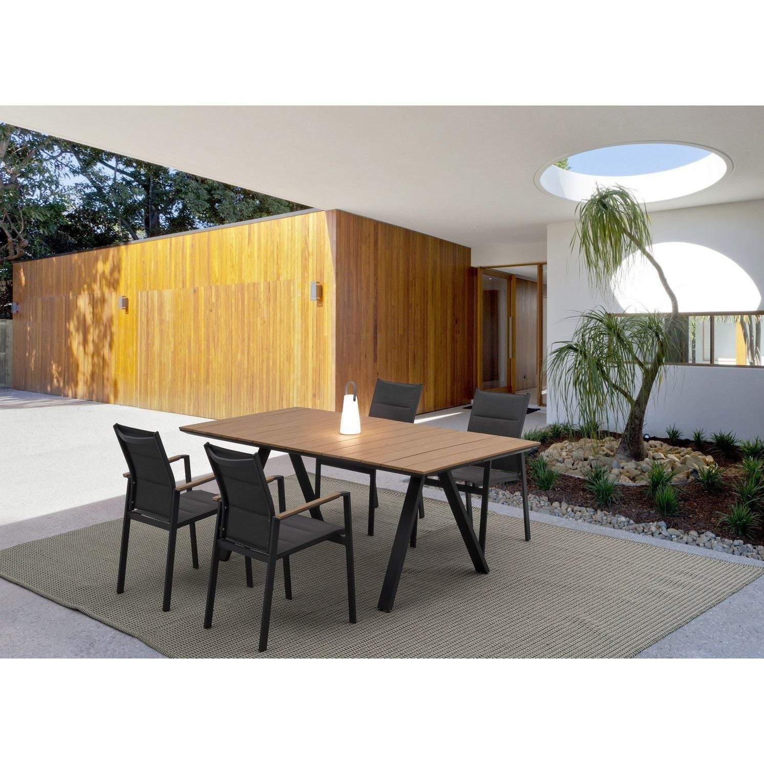 Lauko kėdė KUBIK CHARCOAL