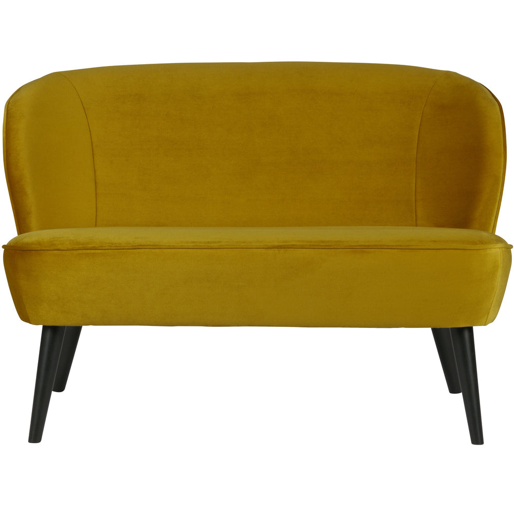 Sofa SARA, aksominis audinys, ochre spalva