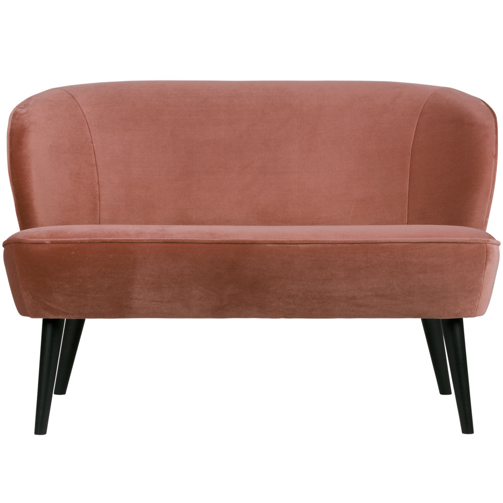 Sofa SARA, aksominis audinys, rožinė spalva