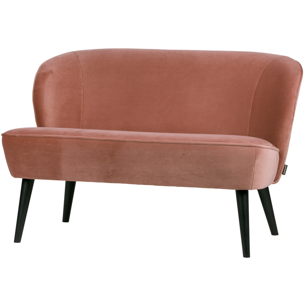 Sofa SARA, aksominis audinys, rožinė spalva
