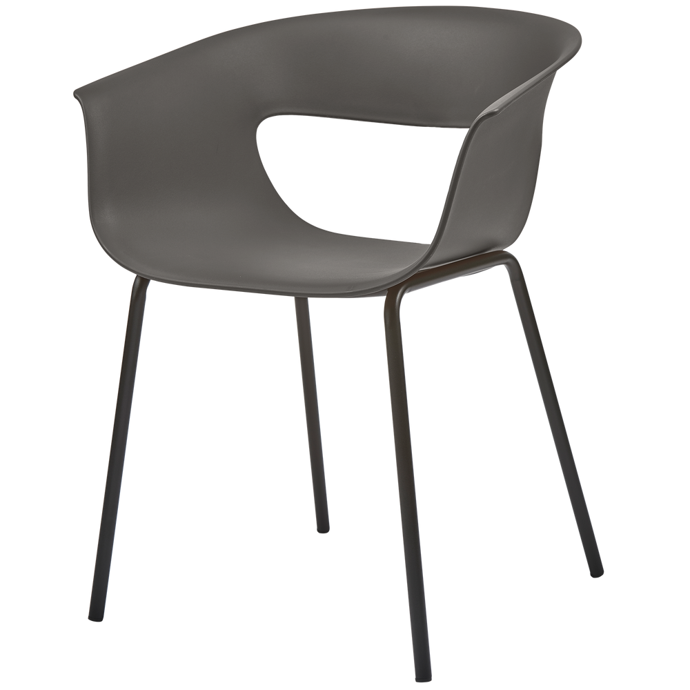 STINE DINING CHAIR BROWN/GREY