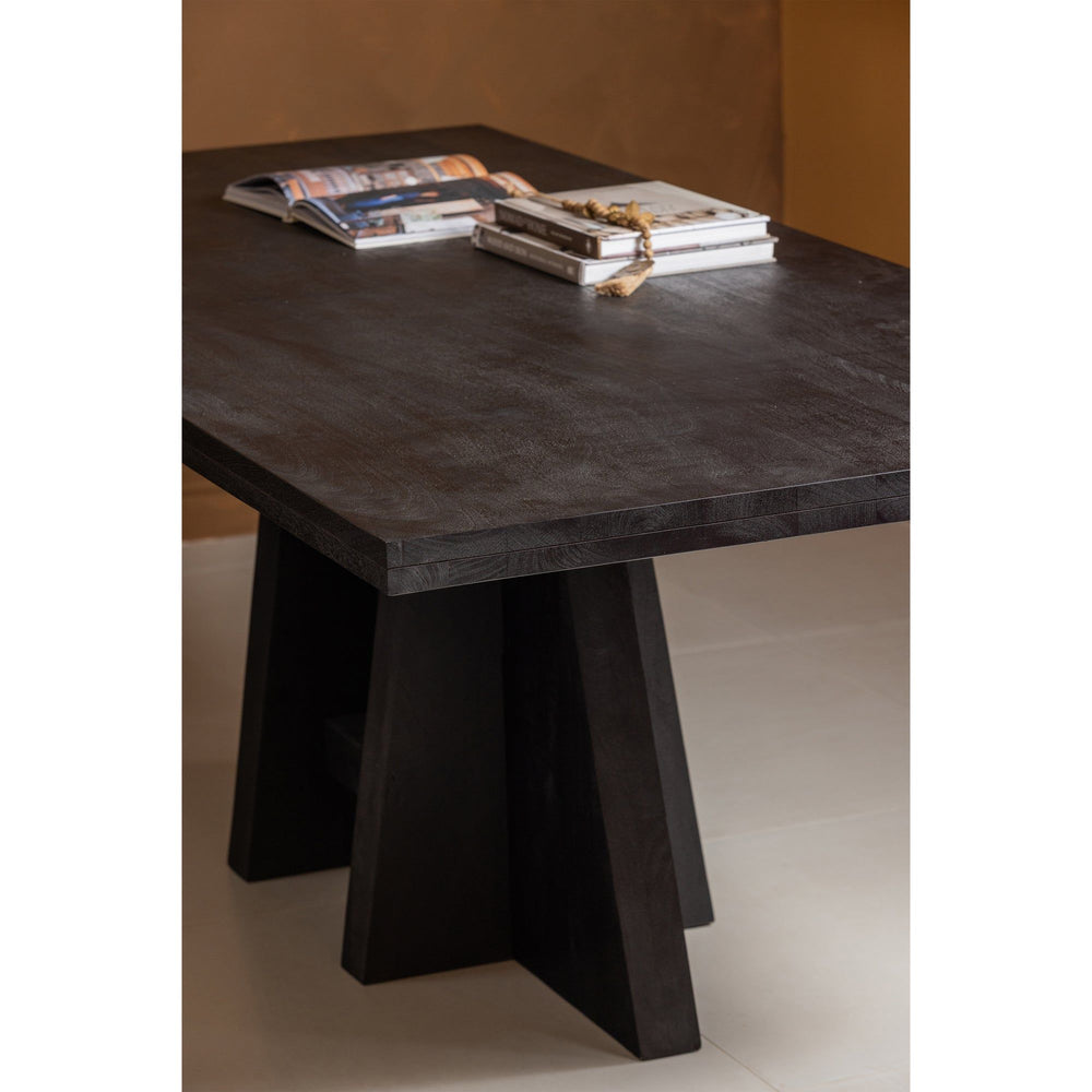 KEAN valgomojo stalas, mango mediena, juodas, 220x100CM