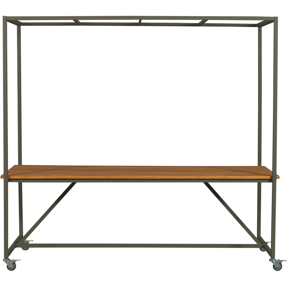 BLUE SKY DINING TABLE WOOD WITH FRAME METAL CAMOUFLAGE GREEN
