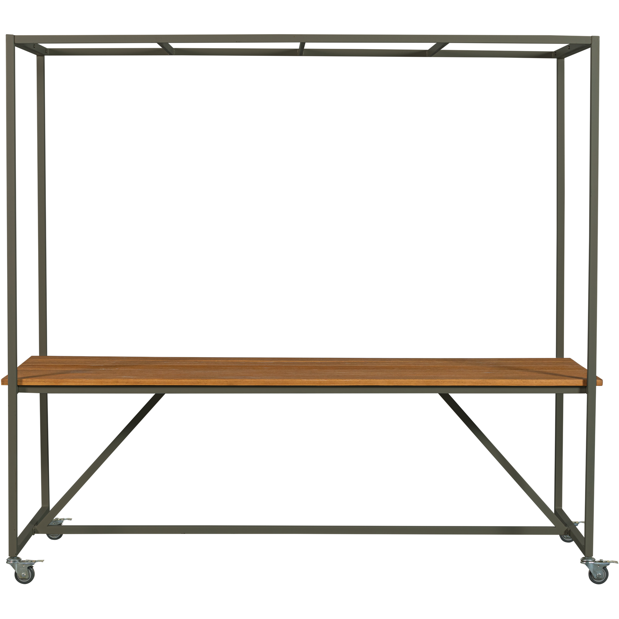 BLUE SKY DINING TABLE WOOD WITH FRAME METAL CAMOUFLAGE GREEN