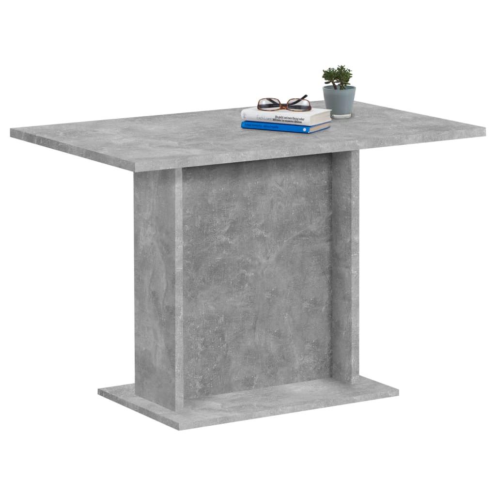 FMD Valgomojo stalas, betono pilkos spalvos, 110cm