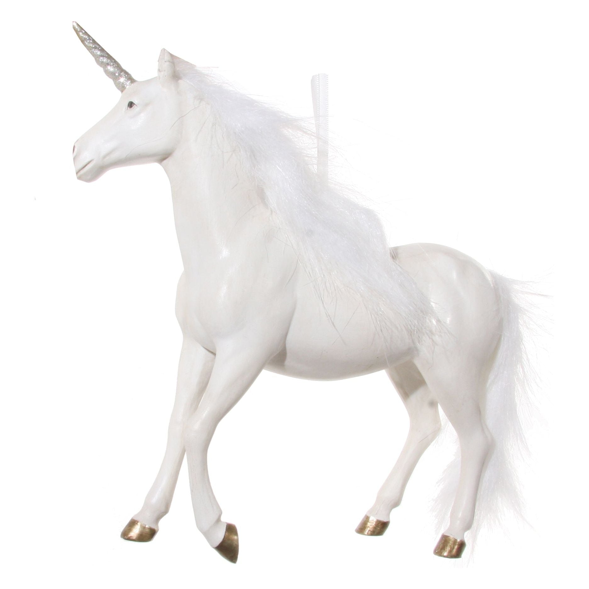 Unicorn imitation, Christmas tree ornament, white 23cm