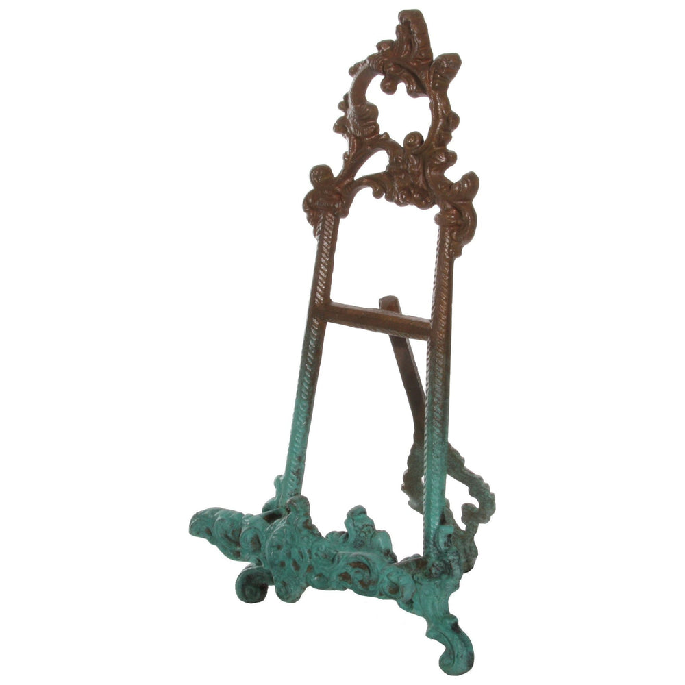 Dekoracija molbertas, vario/žalia spalva, 18x41 cm, metalas