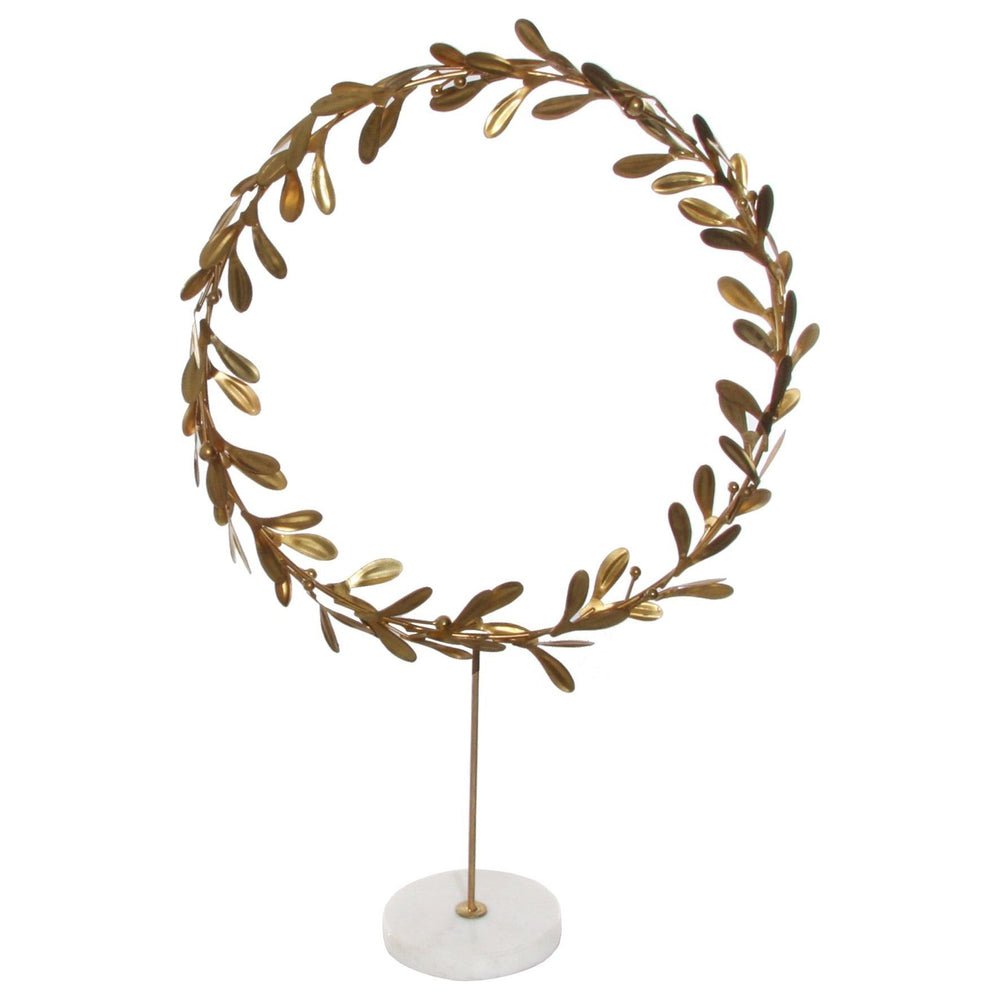 Kalėdinė Dekoracija "Mistletoe", Su Marmuriniu Stovu, Auksinė, 48cm