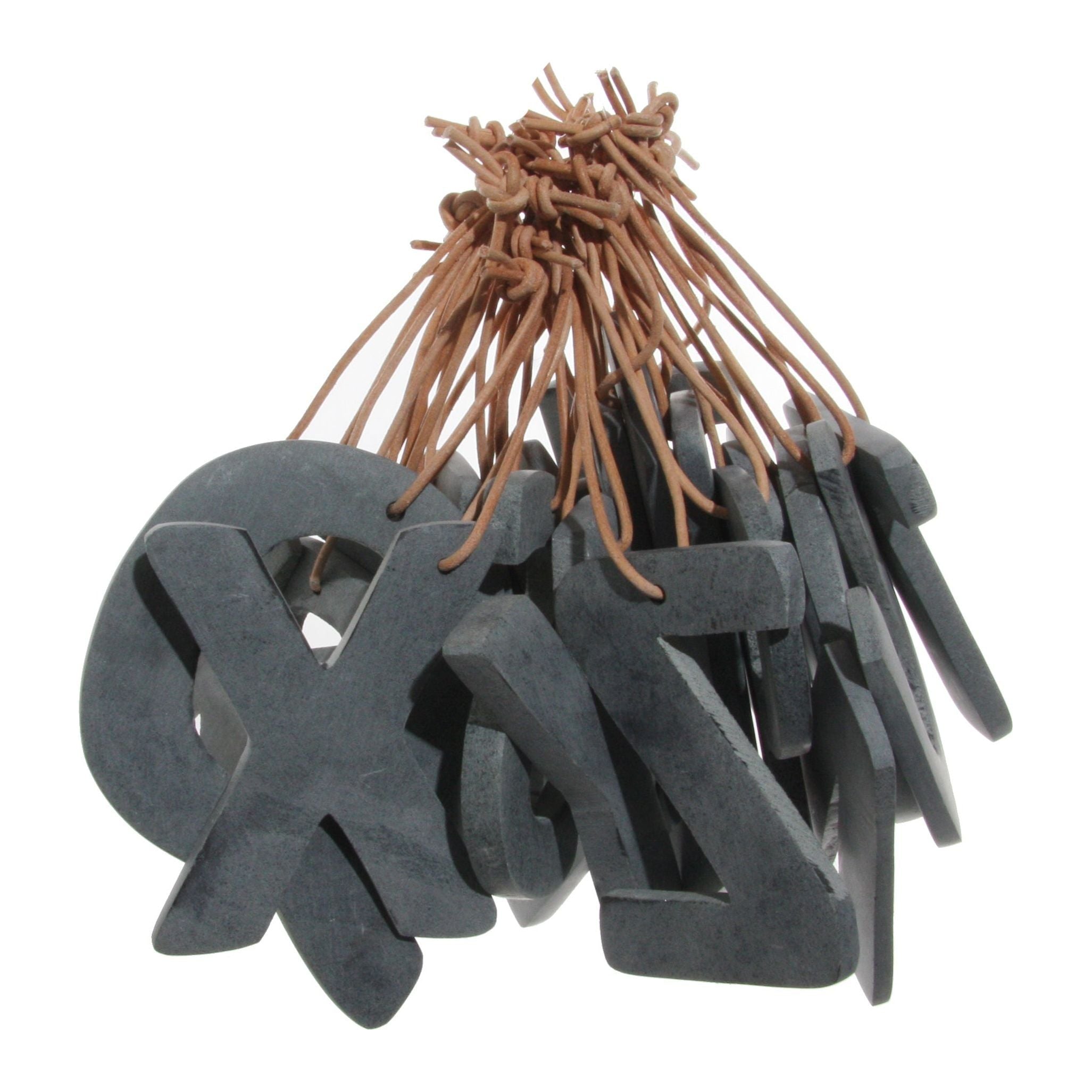 Marmurinė abėcėlė (A-Z), pilka 8cm