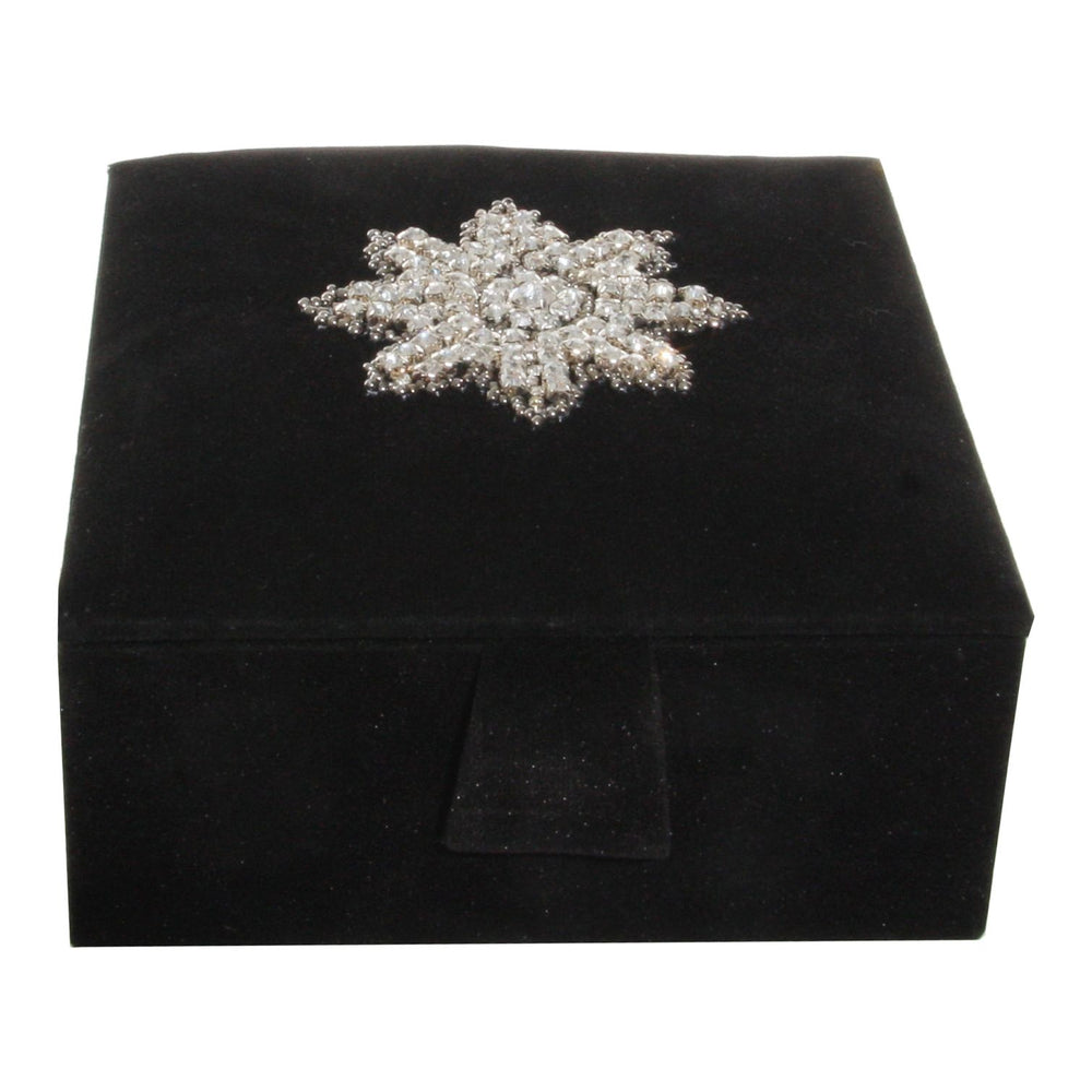 Papuošalų dėžutė su žvaigžde, 15x15x8 cm, velvetas