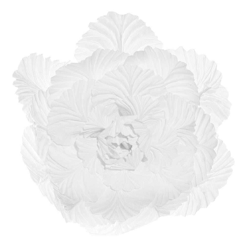 Dekoracija popierinis irisas, balta spalva, 55 cm