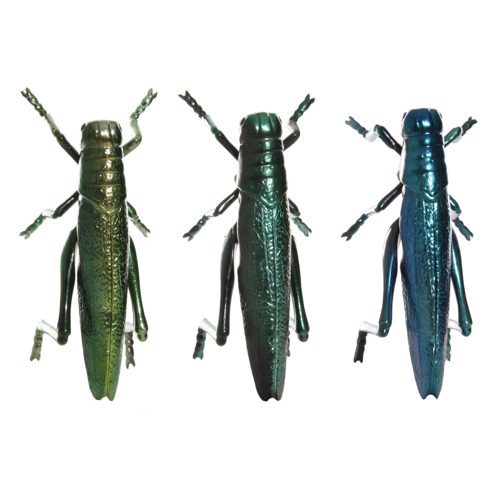 Dekoracija žiogai, žalia/mėlyna spalvos, 11 cm
