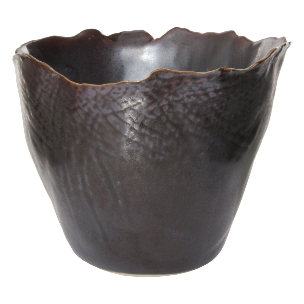 Keramikinis dubuo, tamsiai ruda spalva, 15x12 cm