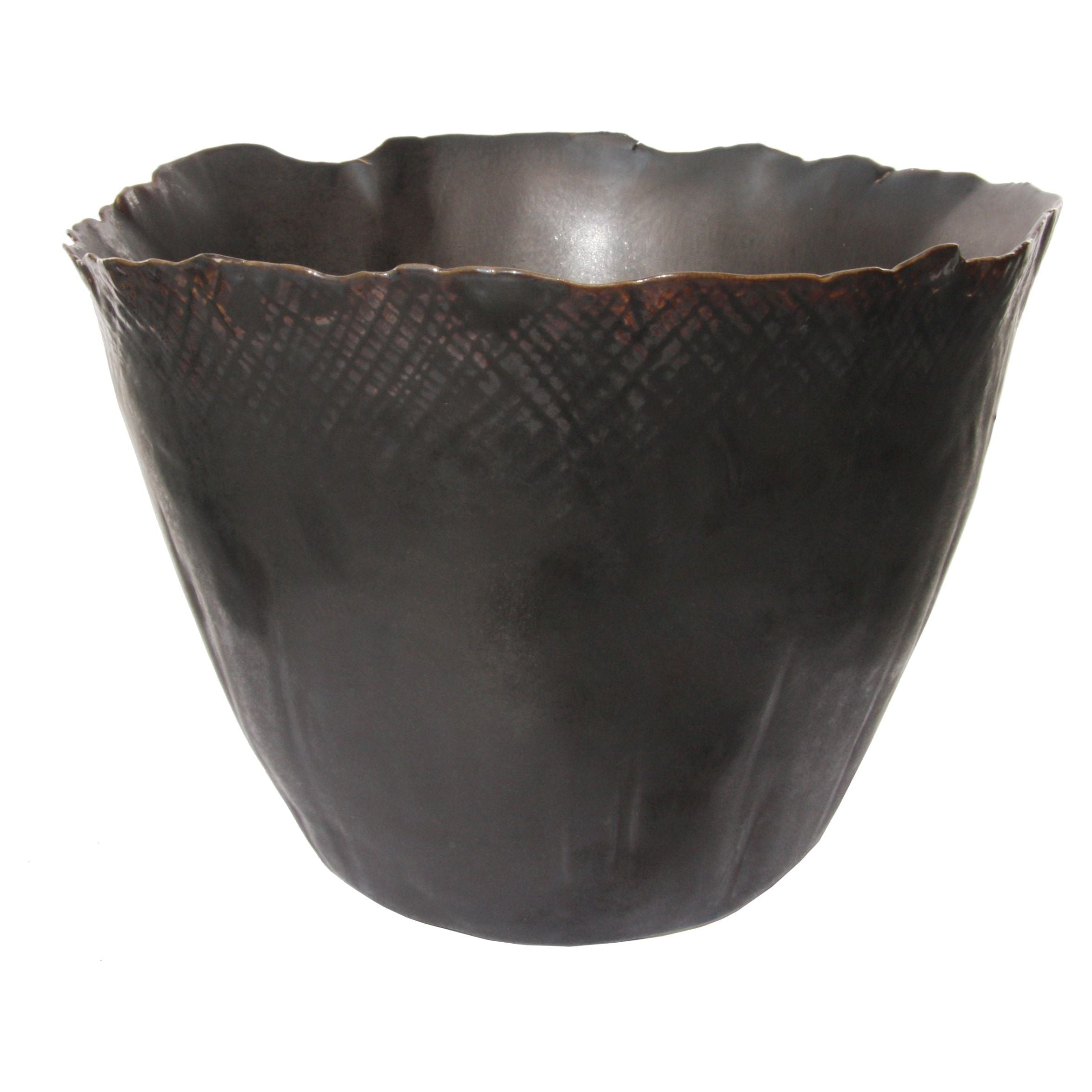 Keramikinis dubuo, tamsiai ruda spalva, 23x17 cm