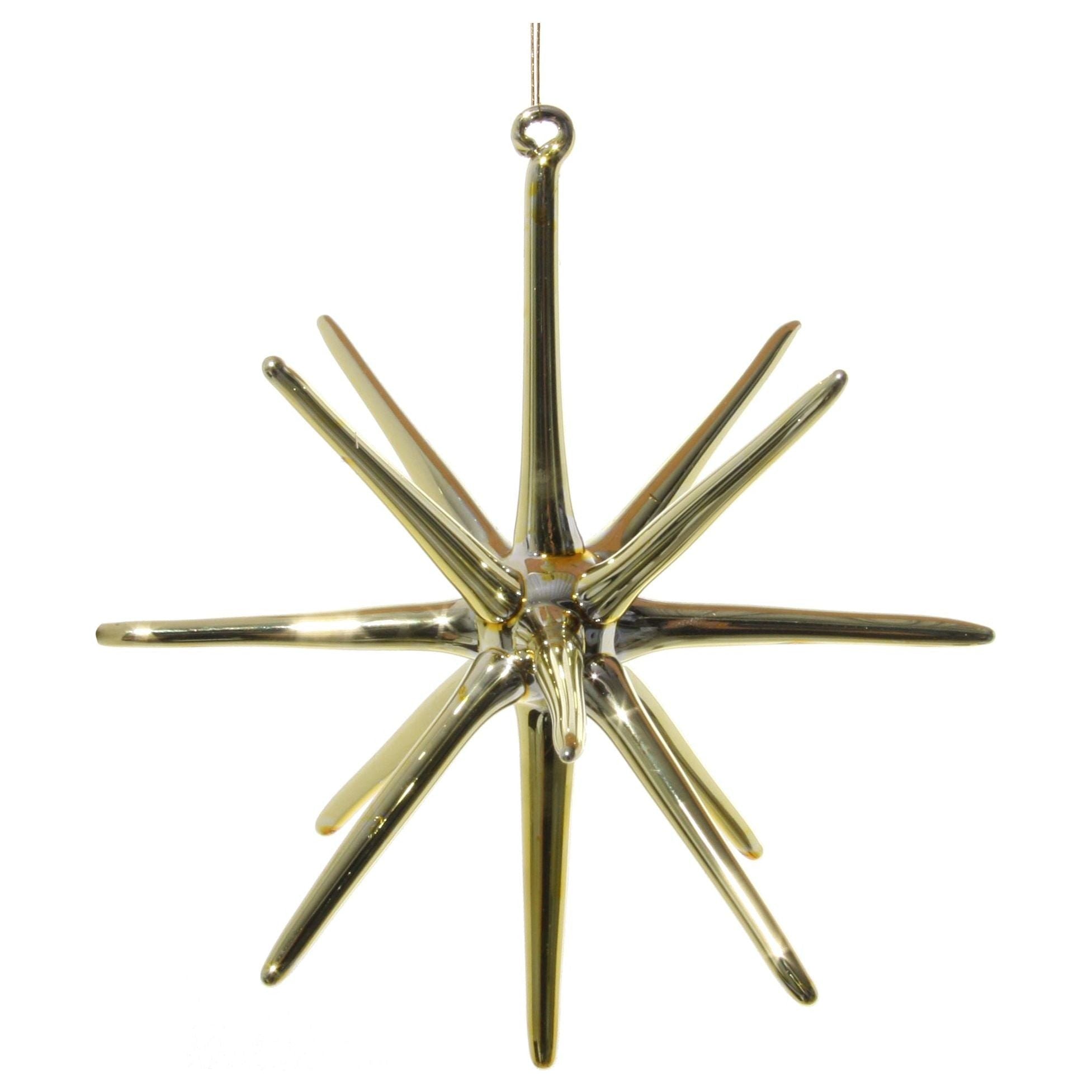 Kalėdinis žaisliukas 3D žvaigždė, auksinė spalva, 12 cm