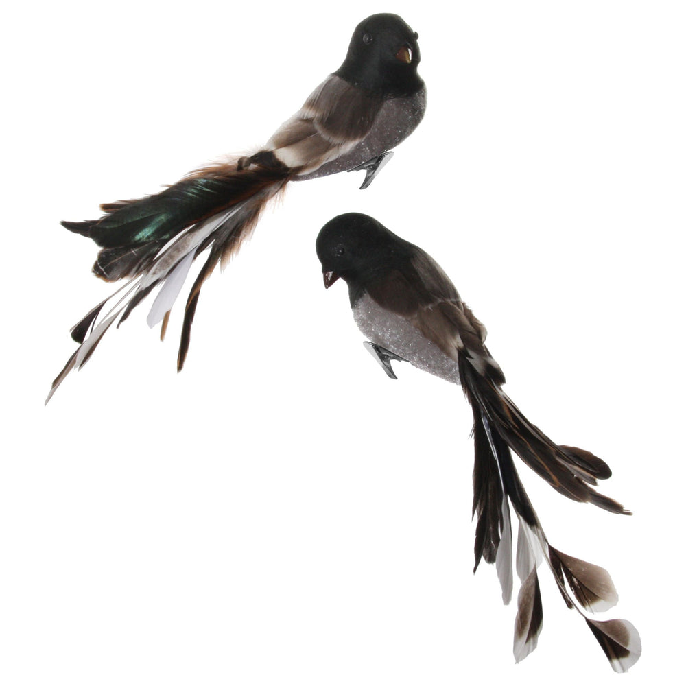 Kalėdinis žaisliukas paukščiai, ruda spalva, 25 cm