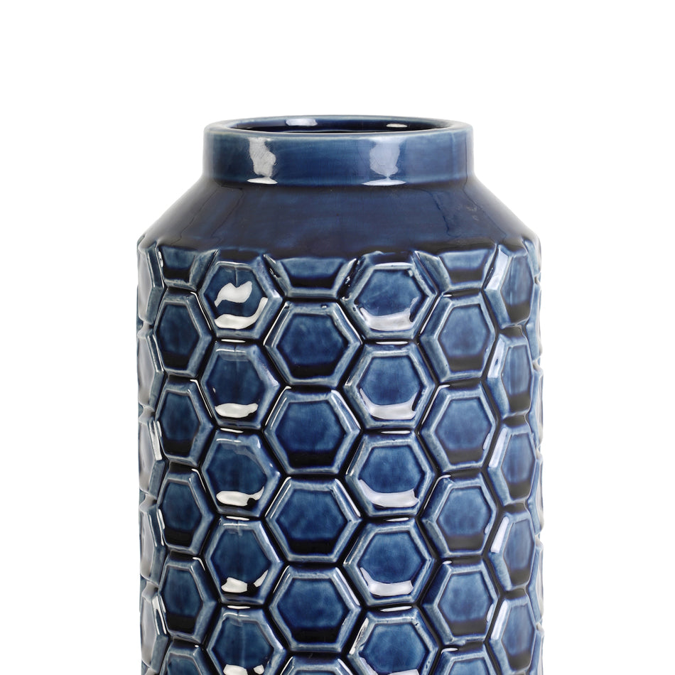 Vaza deko TAVERNE, Ø16,5x59 cm., keramika, mėlyna