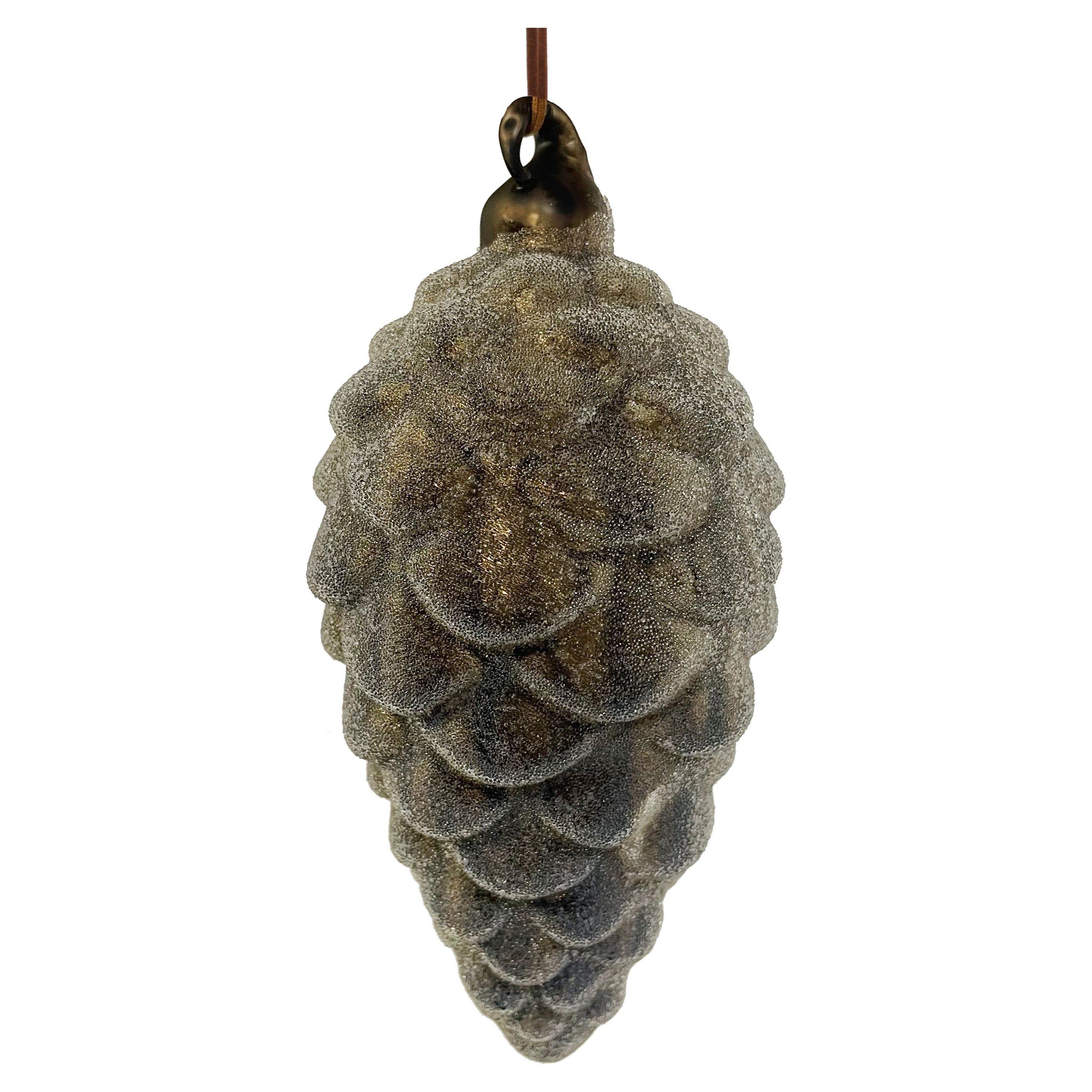 Stikla čiekurs, brūns, spīdīgs 14cm