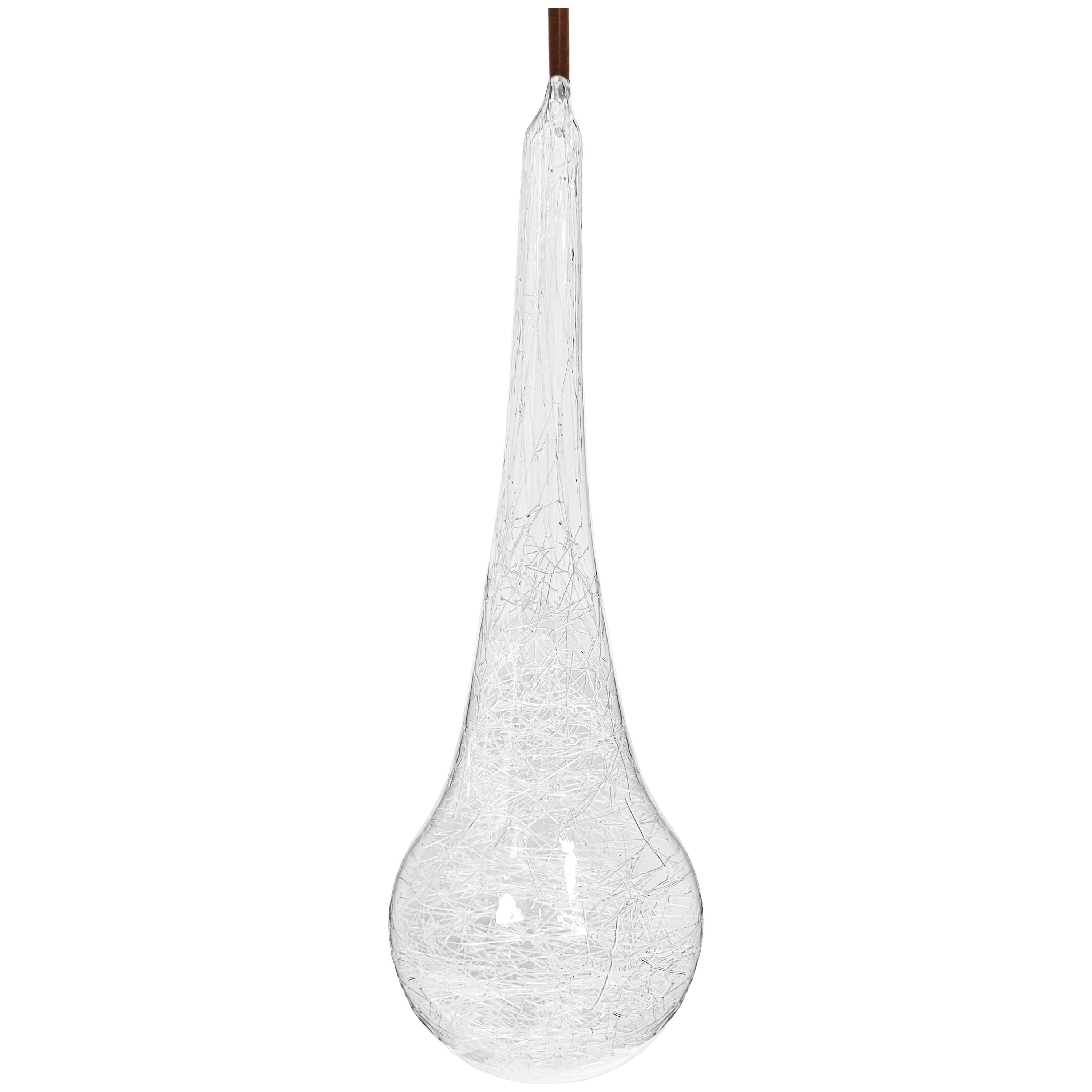 Stikla pilienveida eglītes dekors, caurspīdīgs, 23,5 cm