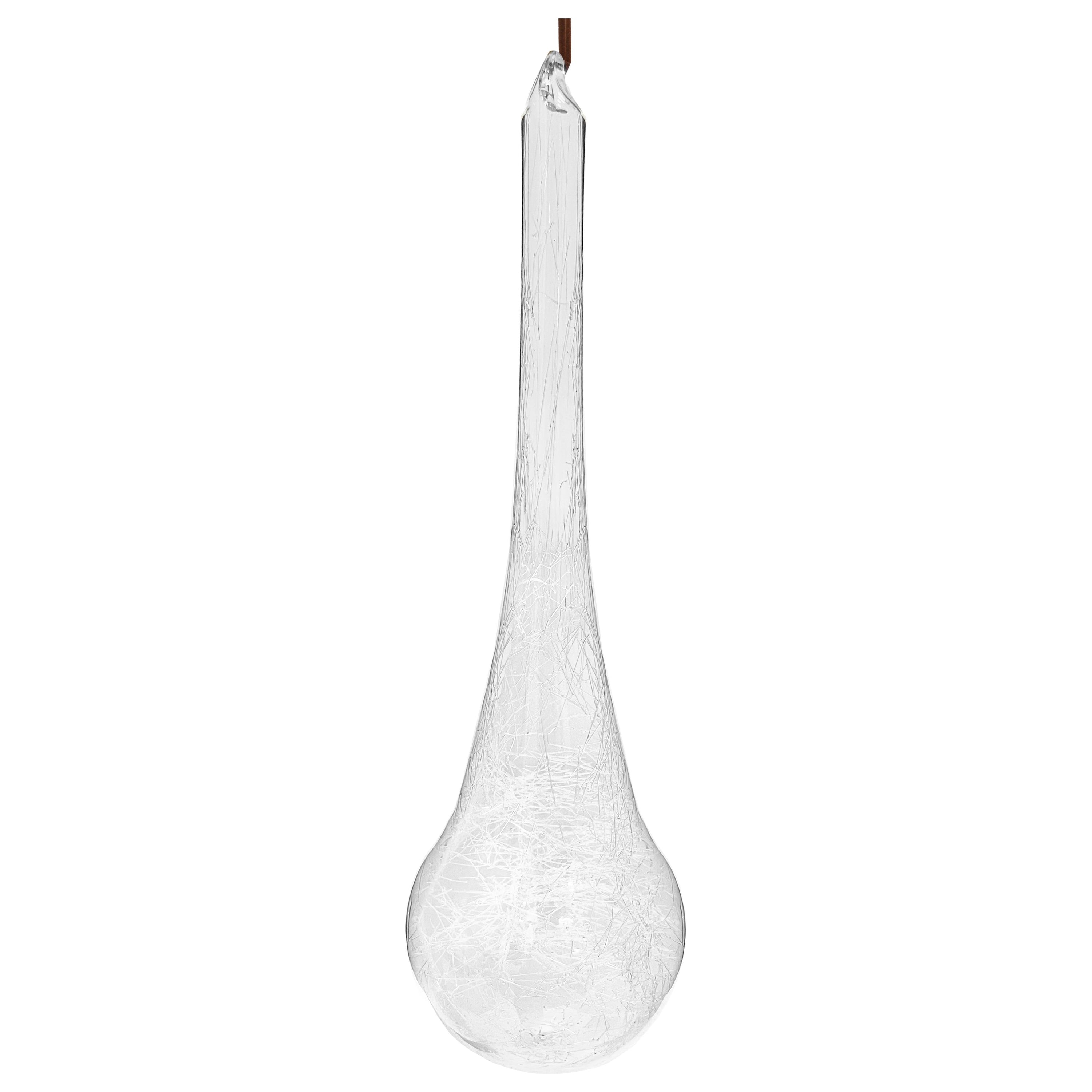 Stikla pilienveida eglītes dekors, caurspīdīgs, 31,5 cm