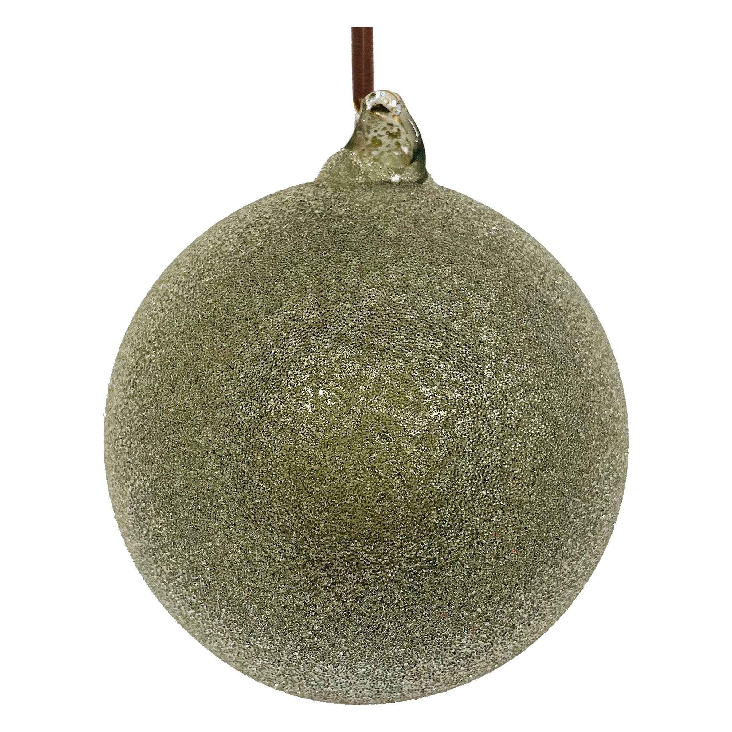 Glass bubble, antique, grey, sugar imitation 10cm