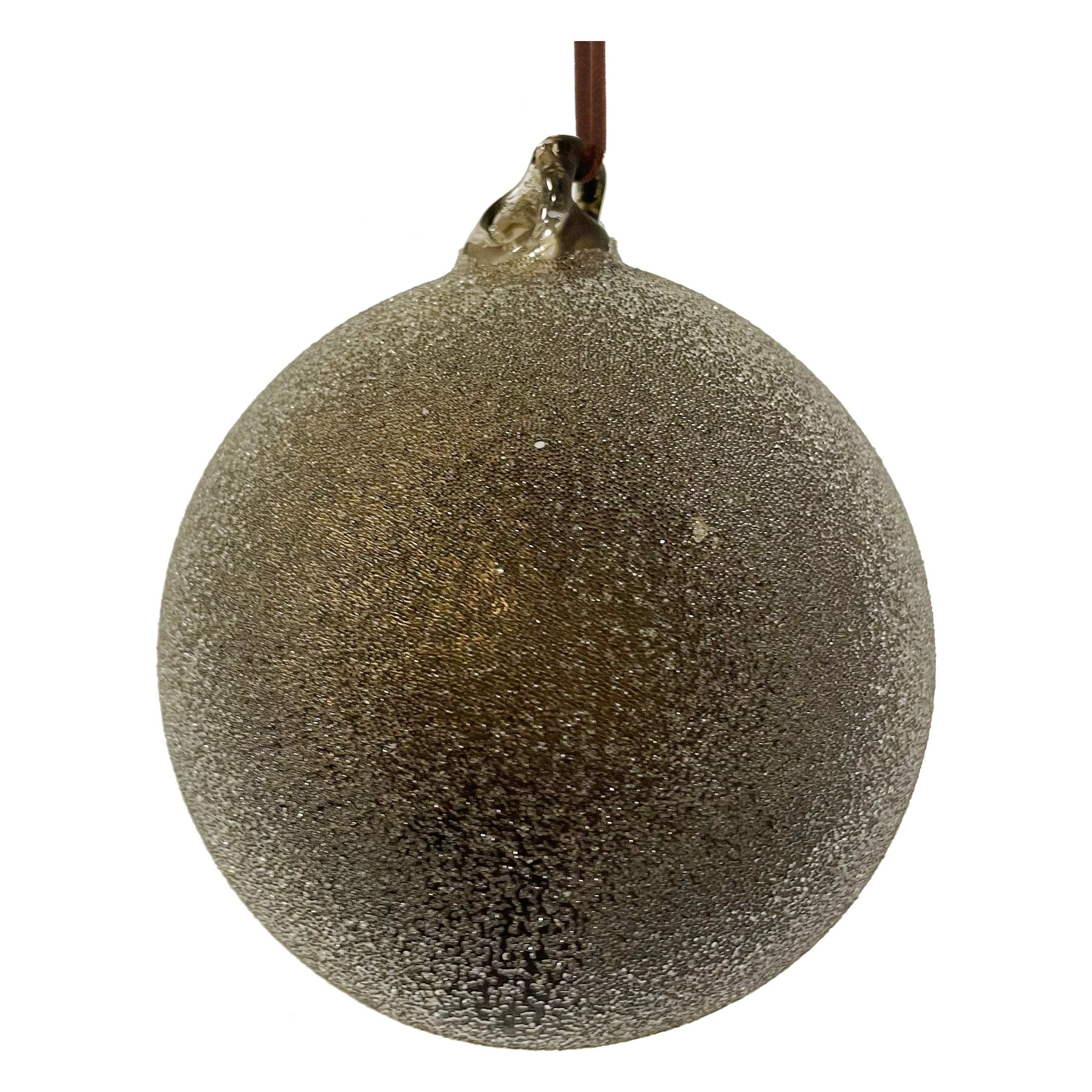 Glass bubble, antique brown, sugar imitation 10cm