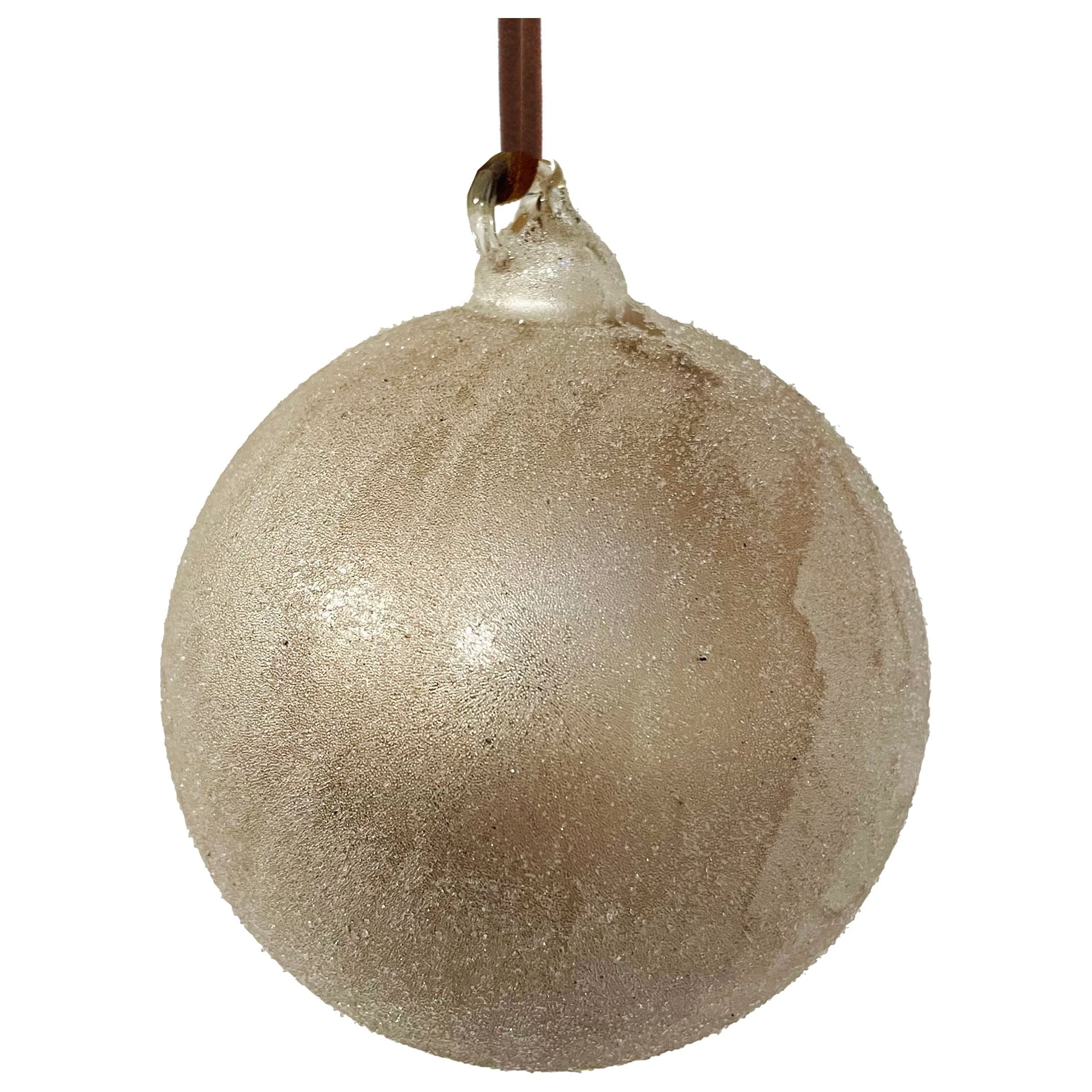 Stiklinis burbulas, rausvas, cukraus imitacija 8cm