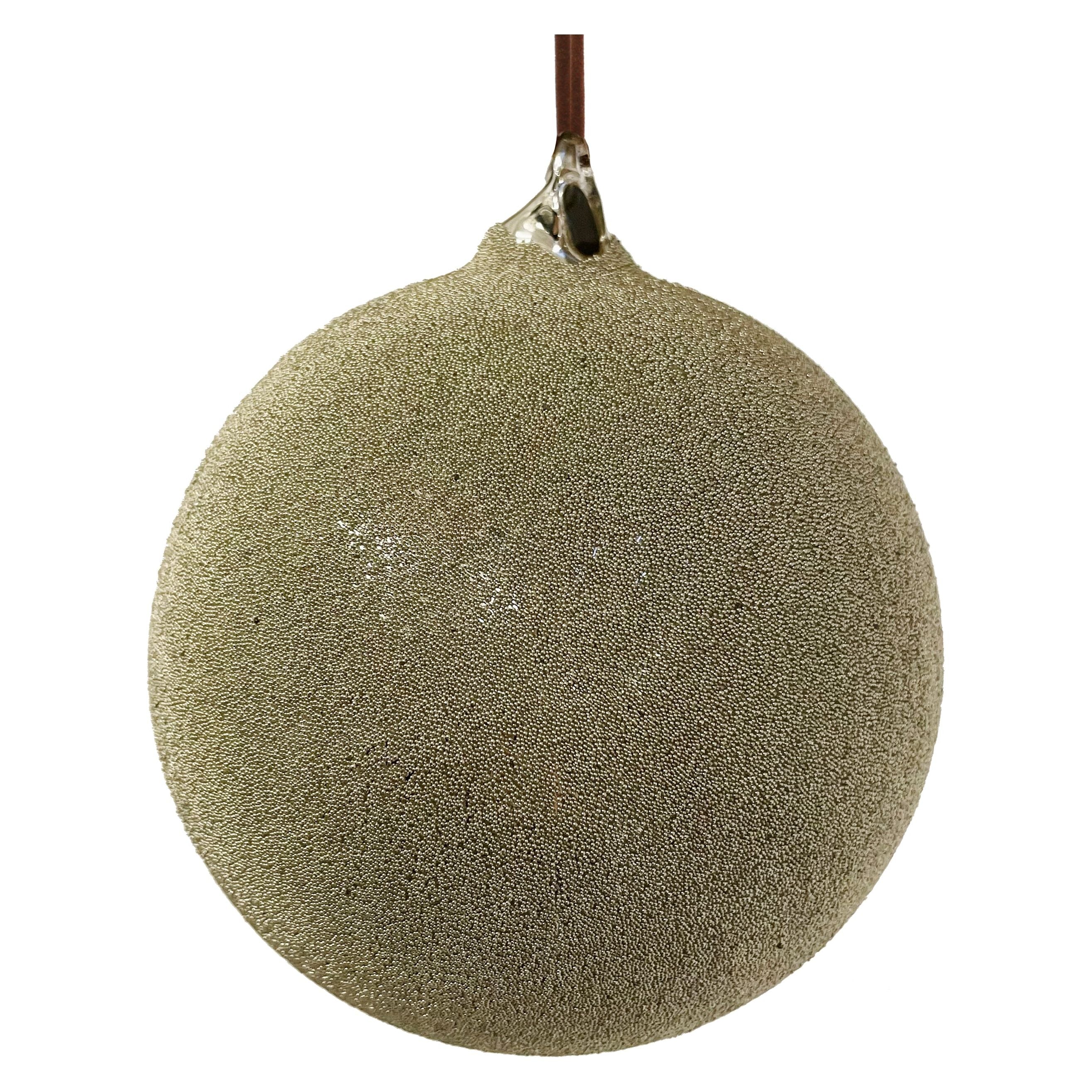 Stiklinis burbulas su aukso karoliukais 12cm