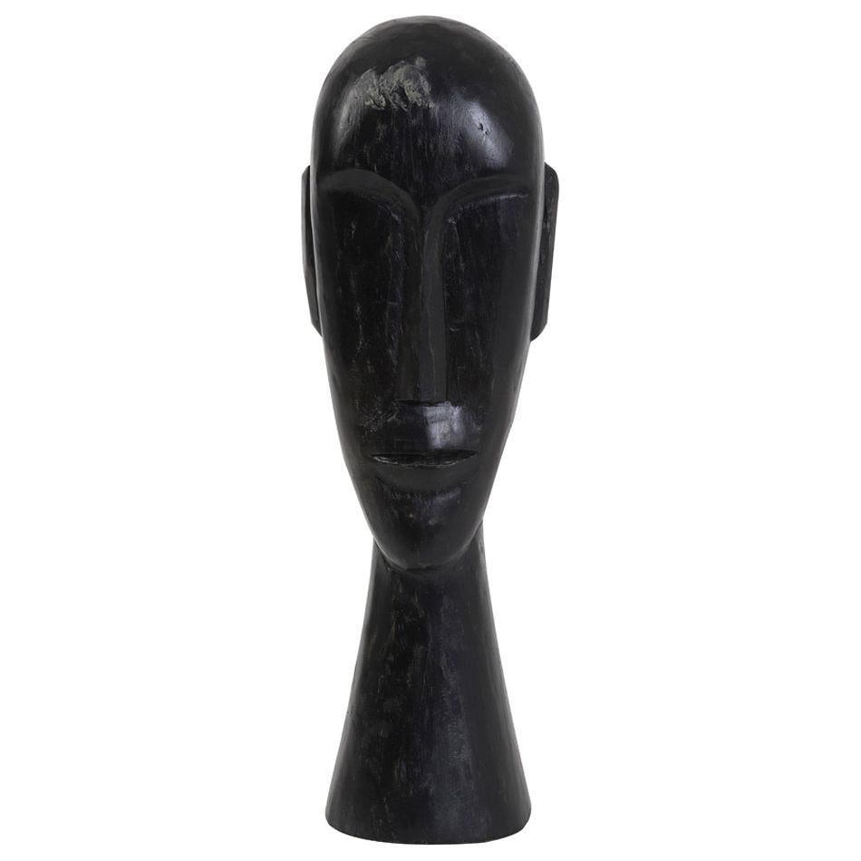 Dekoracija HEAD, 16,5x13x52 cm, juoda spalva, mediena