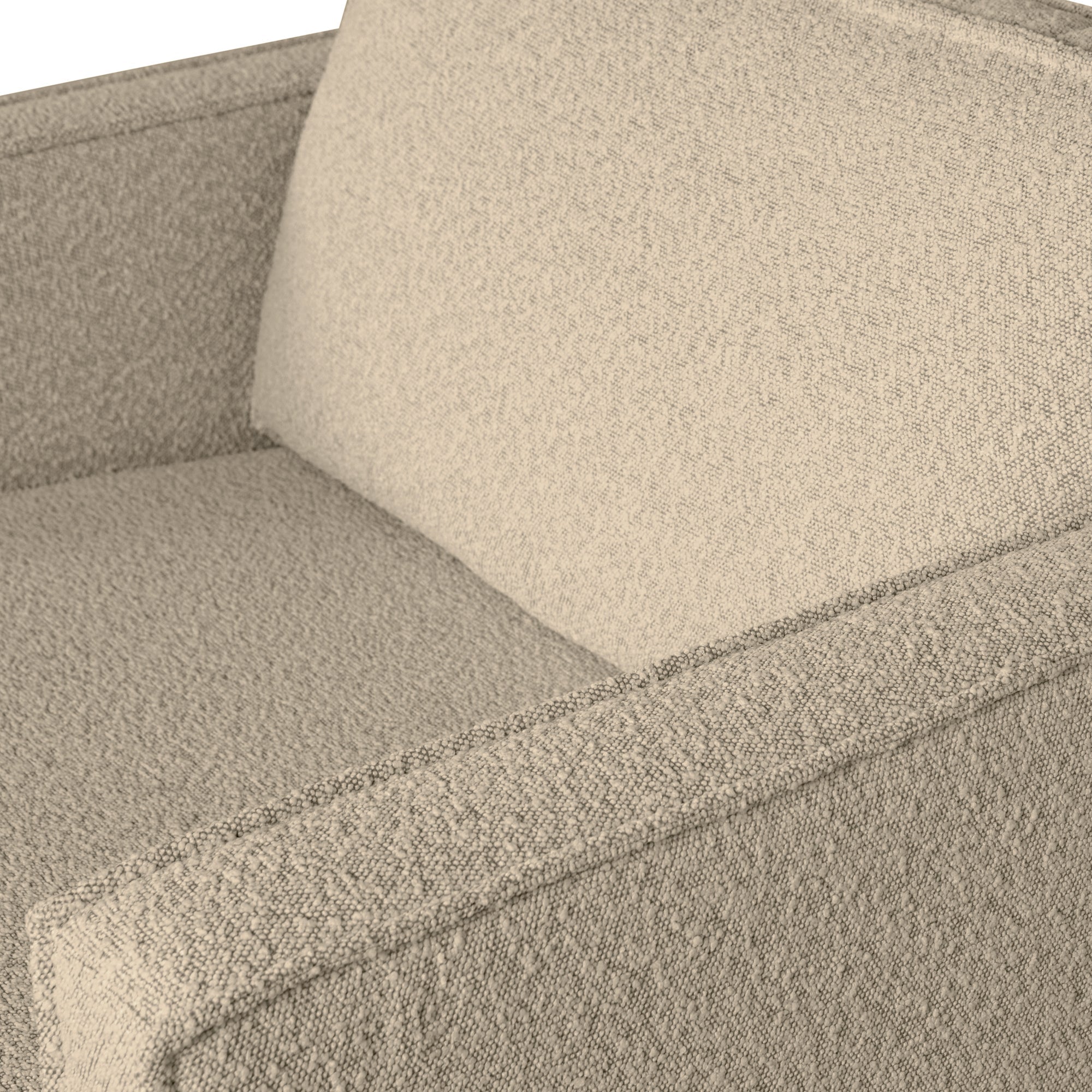 Fotelis RODEO, boucle audinys, beige spalva