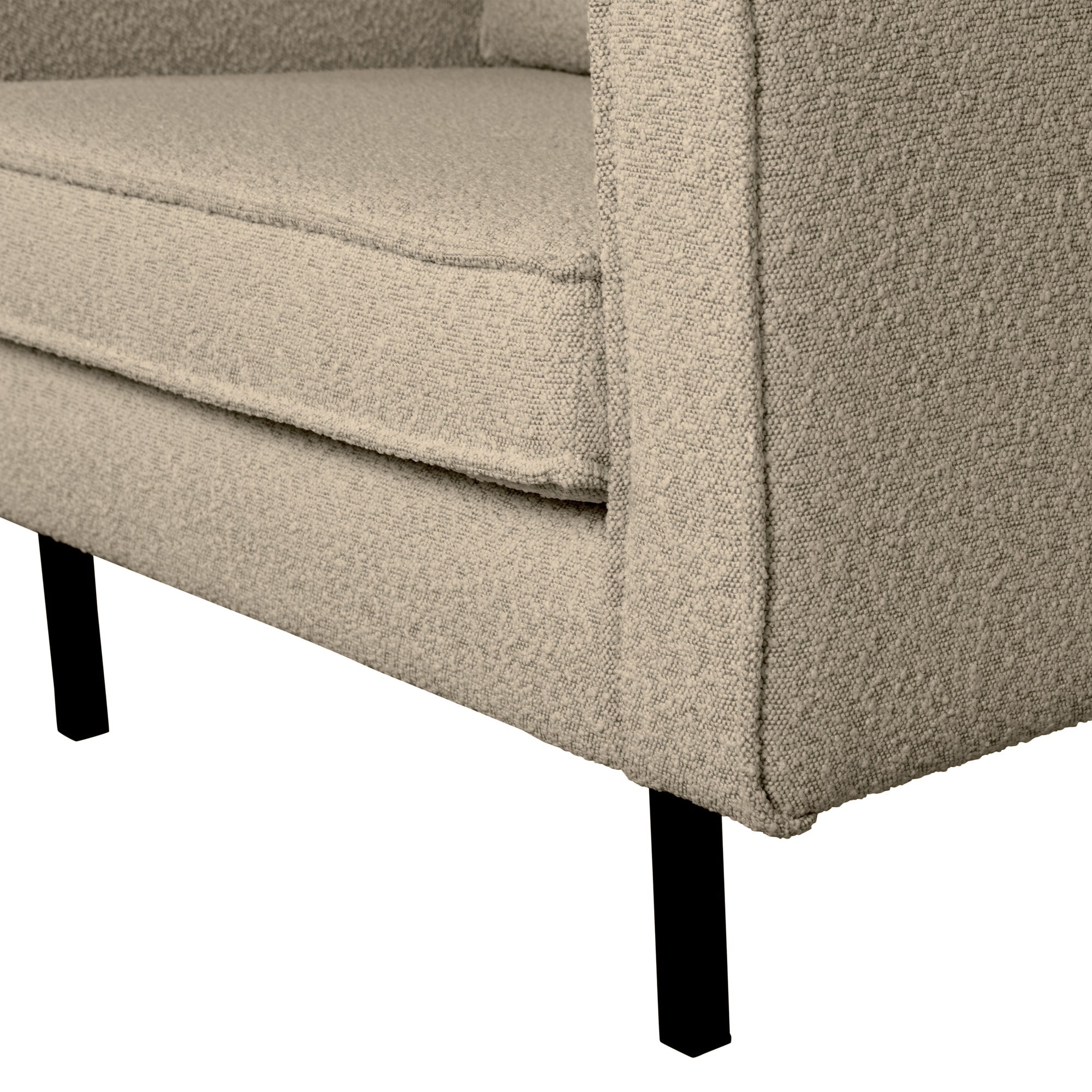 Fotelis RODEO, boucle audinys, beige spalva
