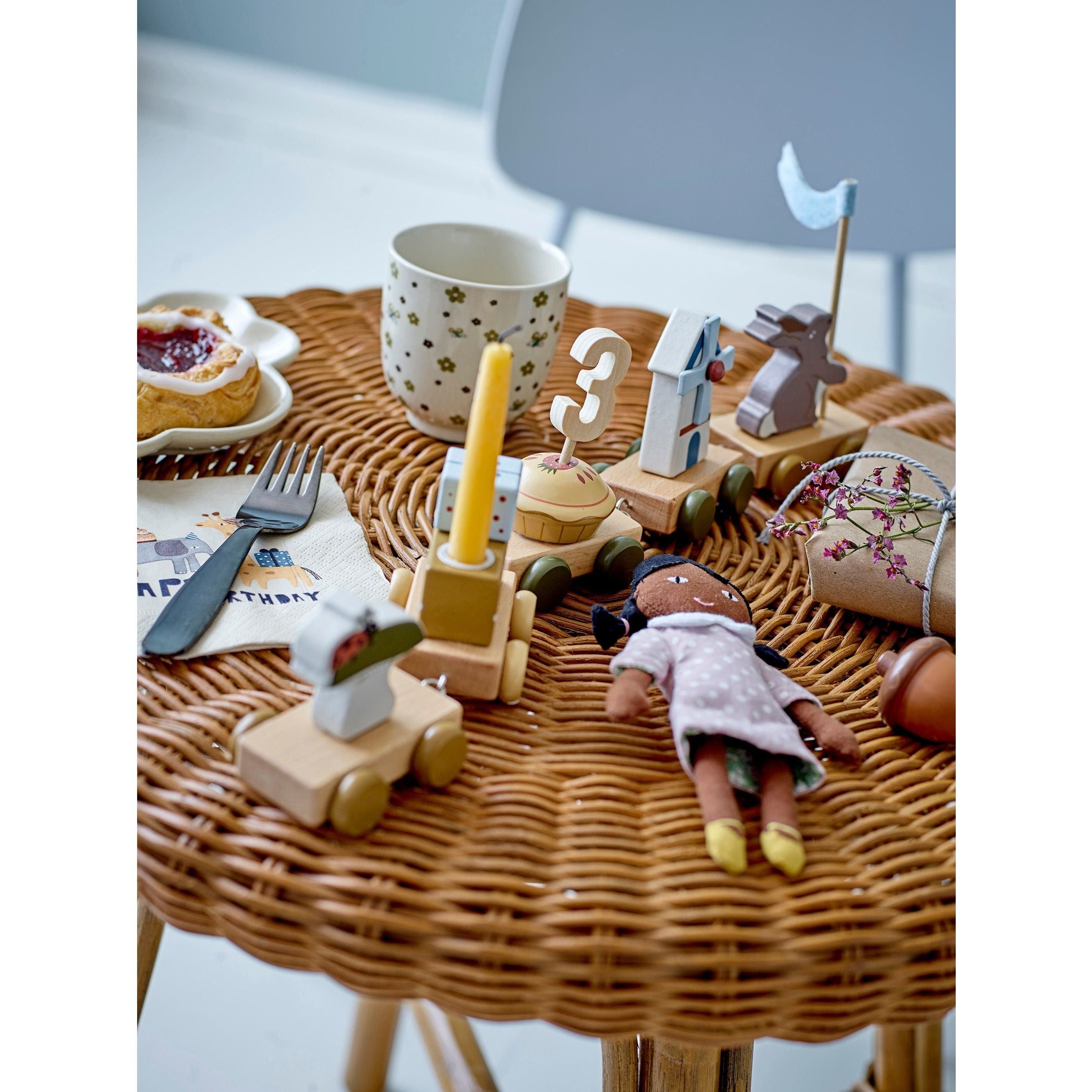 Vaikiška kėdė GUGGA, pilka spalva, faneros plokštė