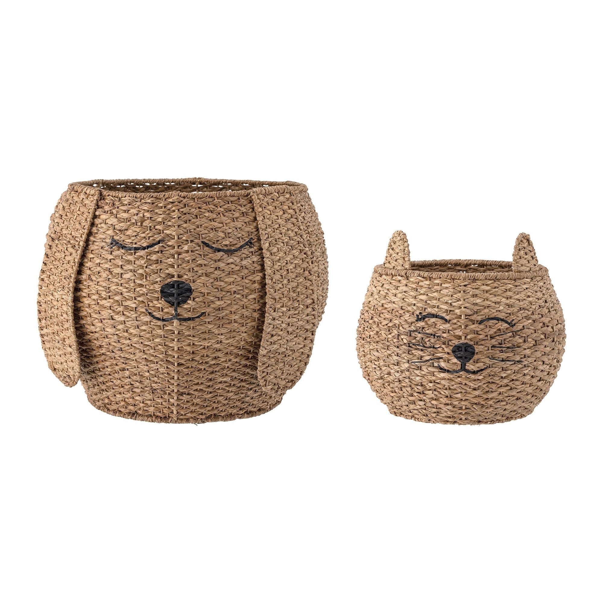 Žaislų krepšiai MILUS, natūrali, bankuan žolė