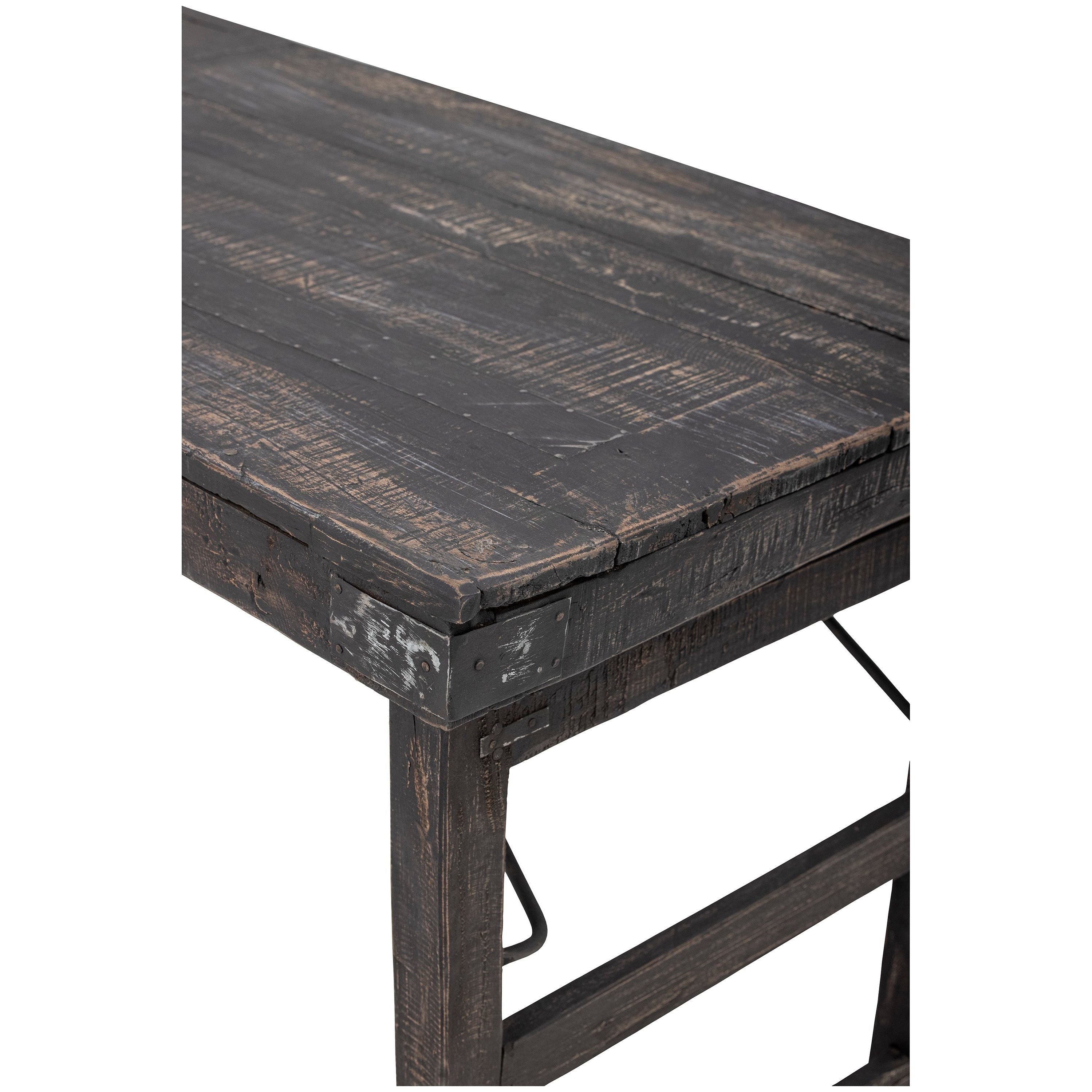 'Cali' staliukas, juodas, perdirbta mediena