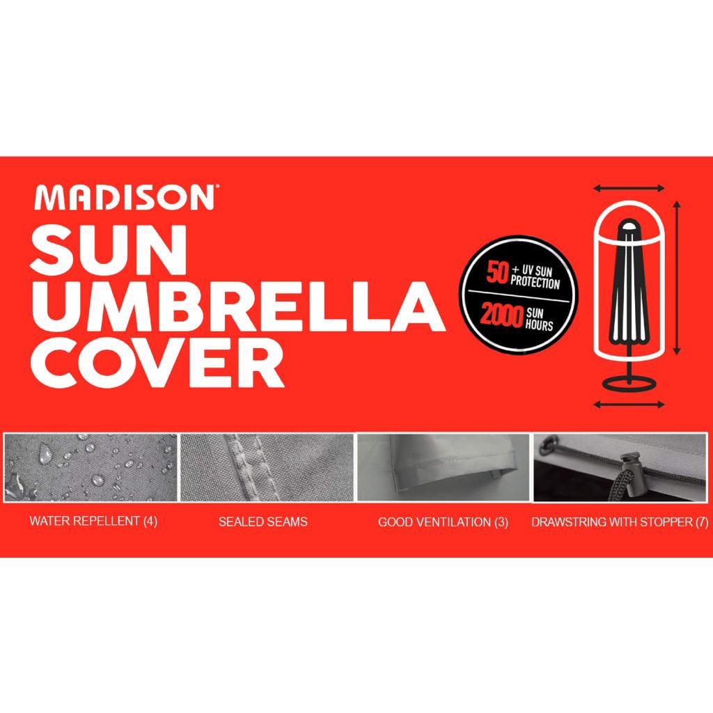Madison Pastatomo skėčio nuo saulės uždangalas, pilkas, 250x60cm