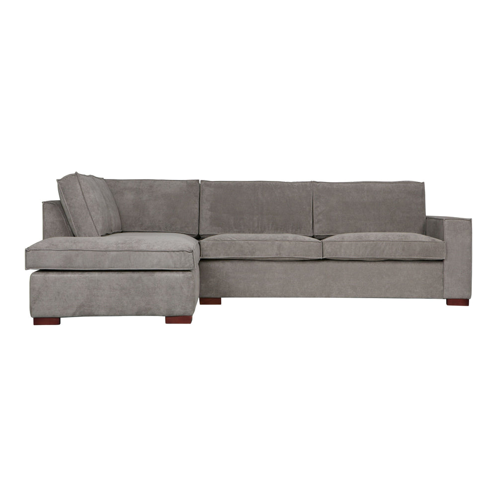 Kampinė sofa "THOMAS", kairė pusė, pilkšva spalva