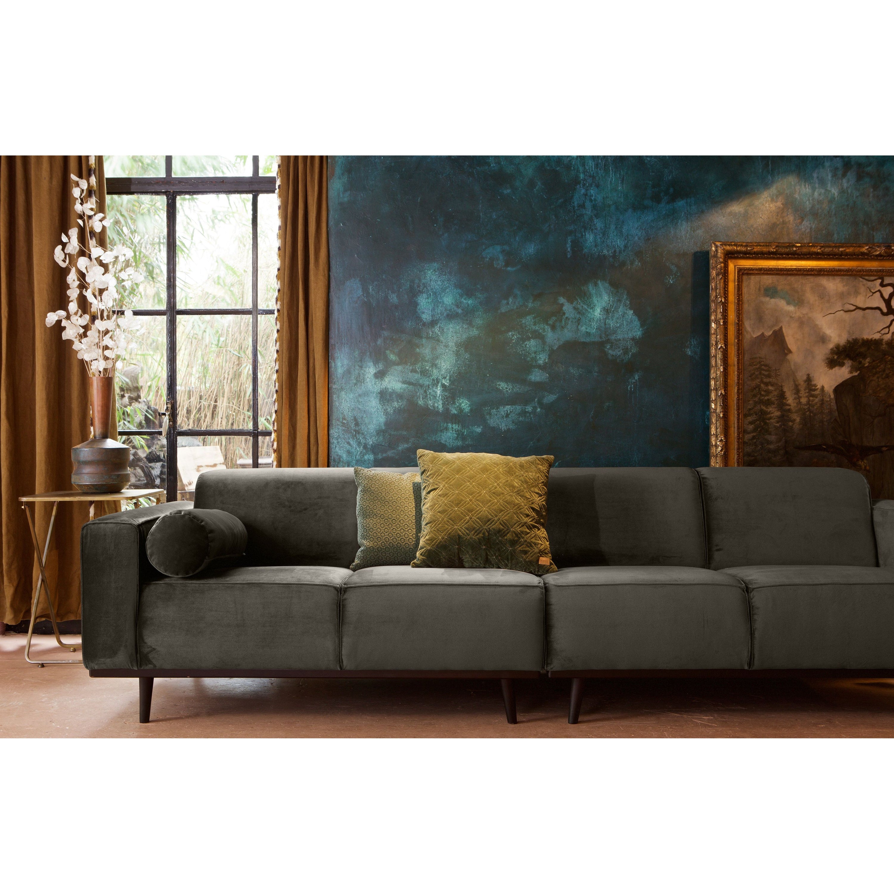 Sofa "STATEMENT", keturvietė, tamsiai žalia spalva