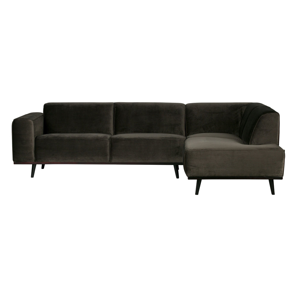 Kampinė sofa "STATEMENT", dešinė pusė, žalia spalva, aksomas