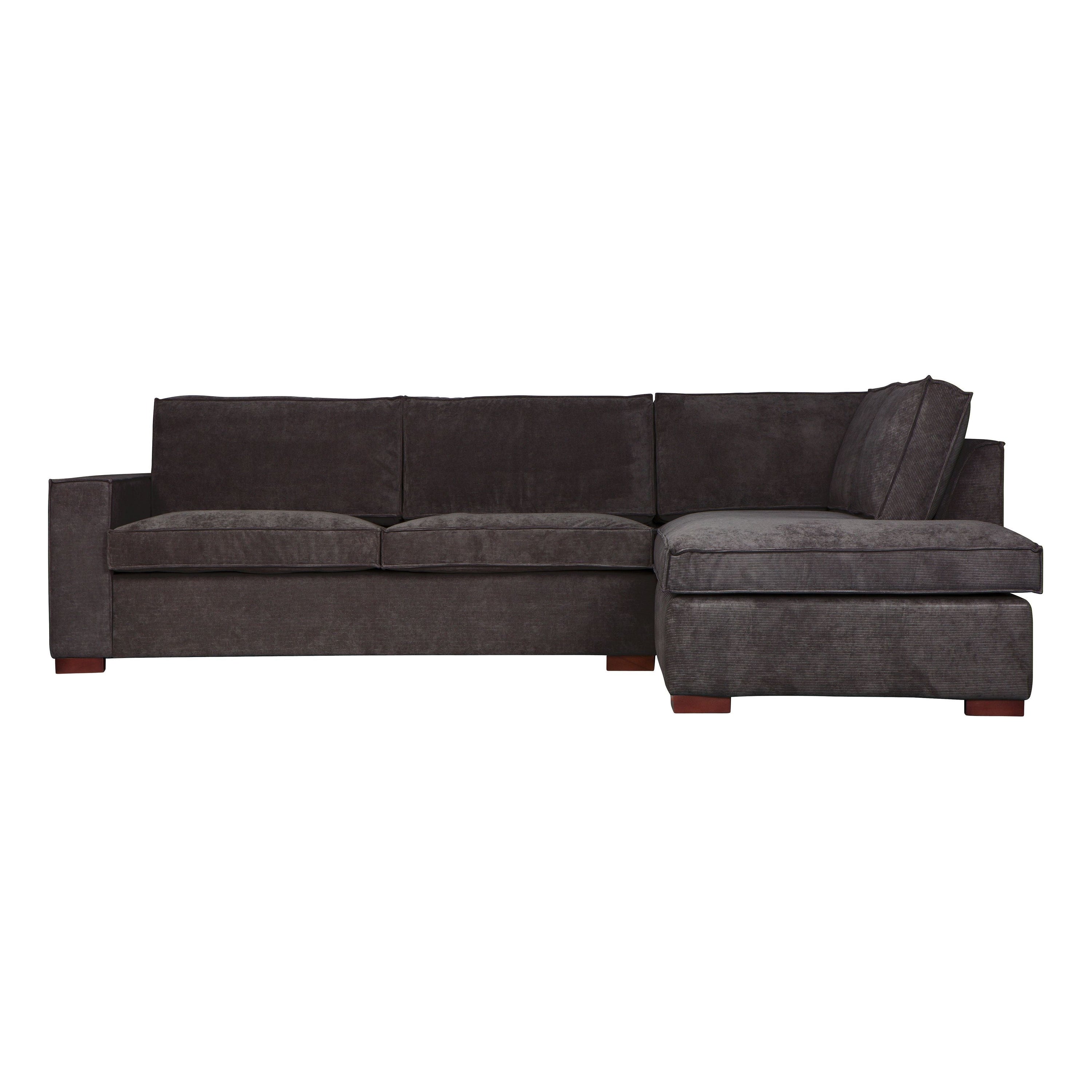 Kampinė sofa "THOMAS", dešinė pusė, pilka spalva