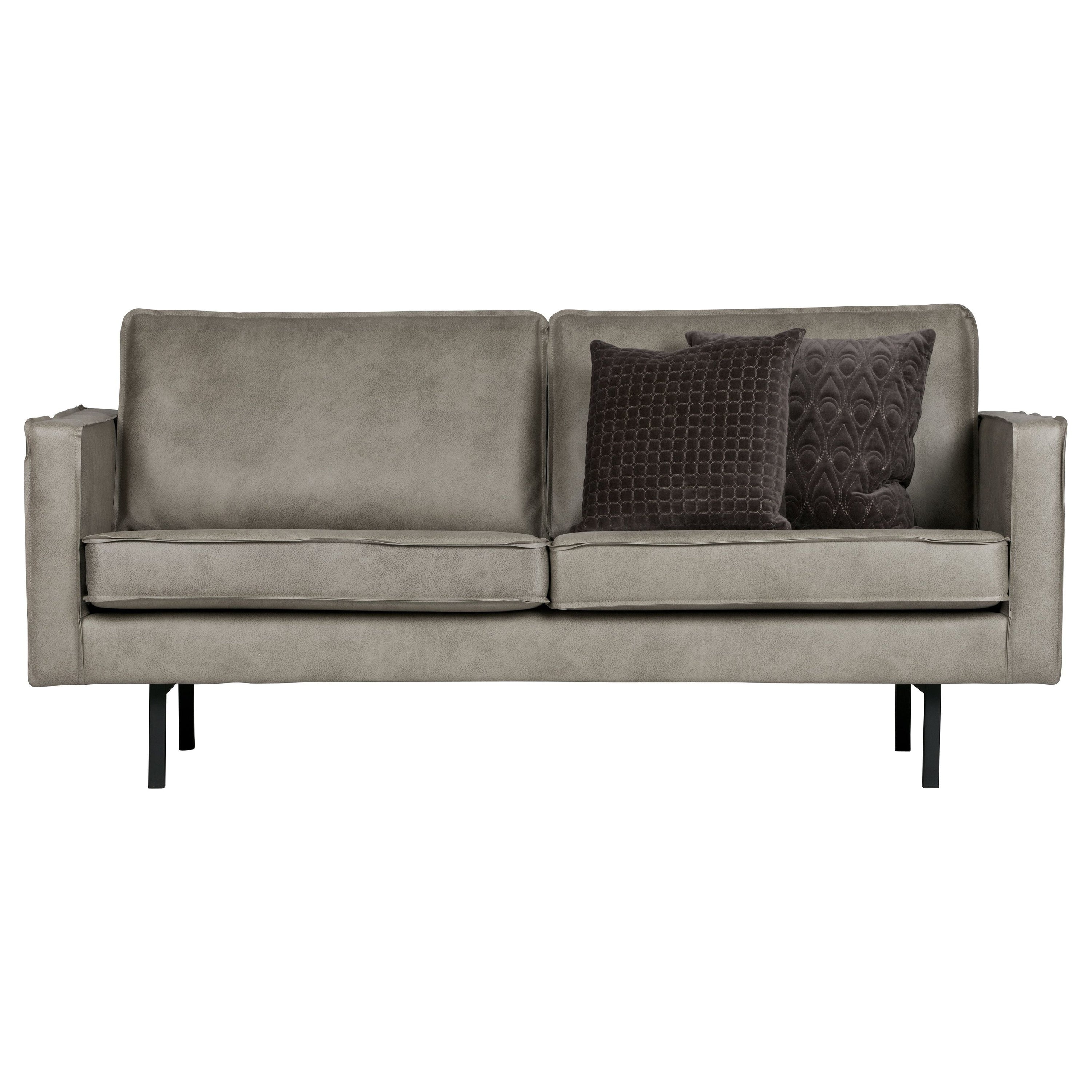 2.5 vietų sofa RODEO, Perdirbta Oda, Pilka Spalva