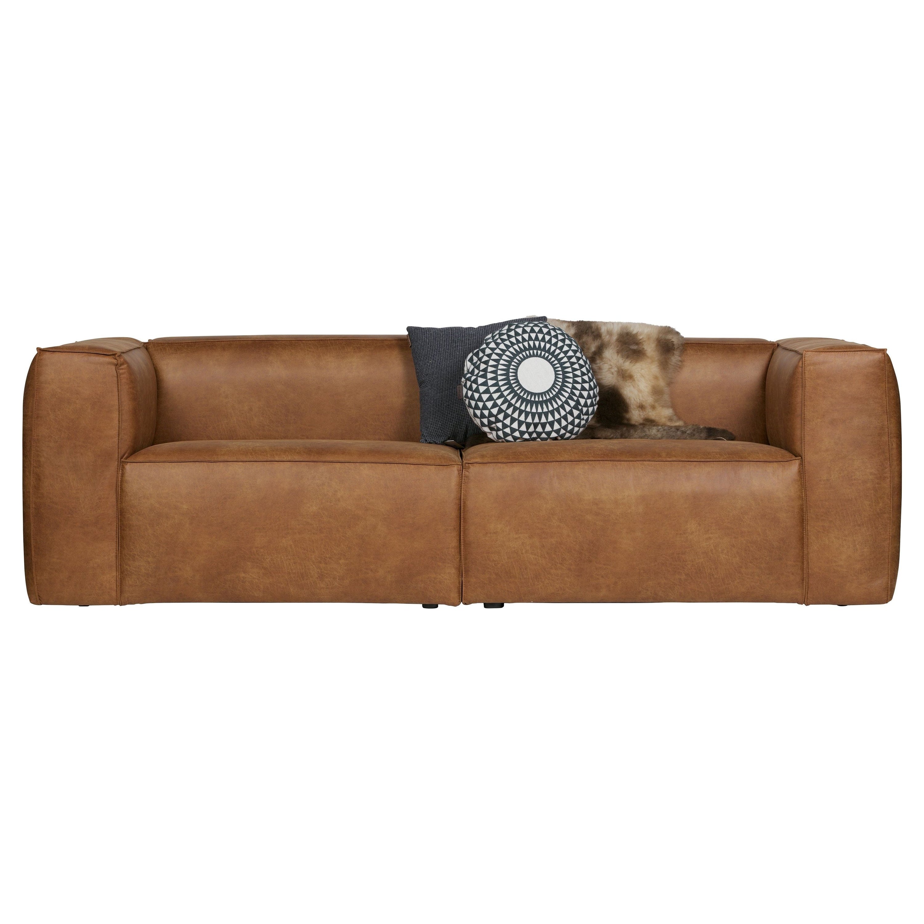 Sofa BEAT, konjako spalvos oda