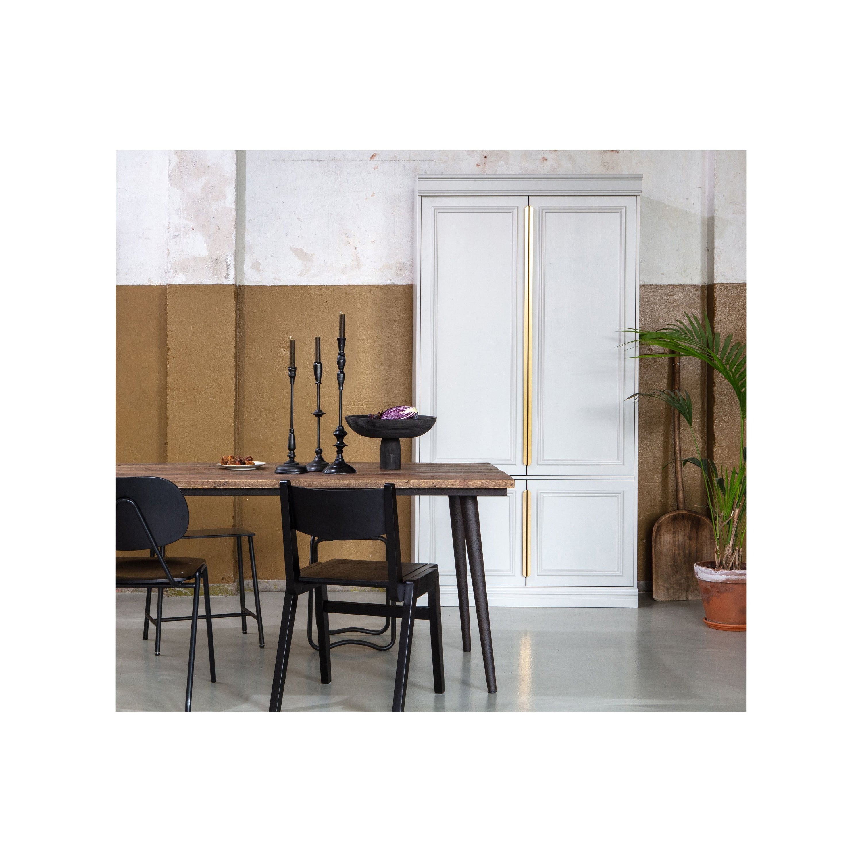 "GUILD" valgomojo stalas, natūrali spalva, medis/metalas, 180x90 cm