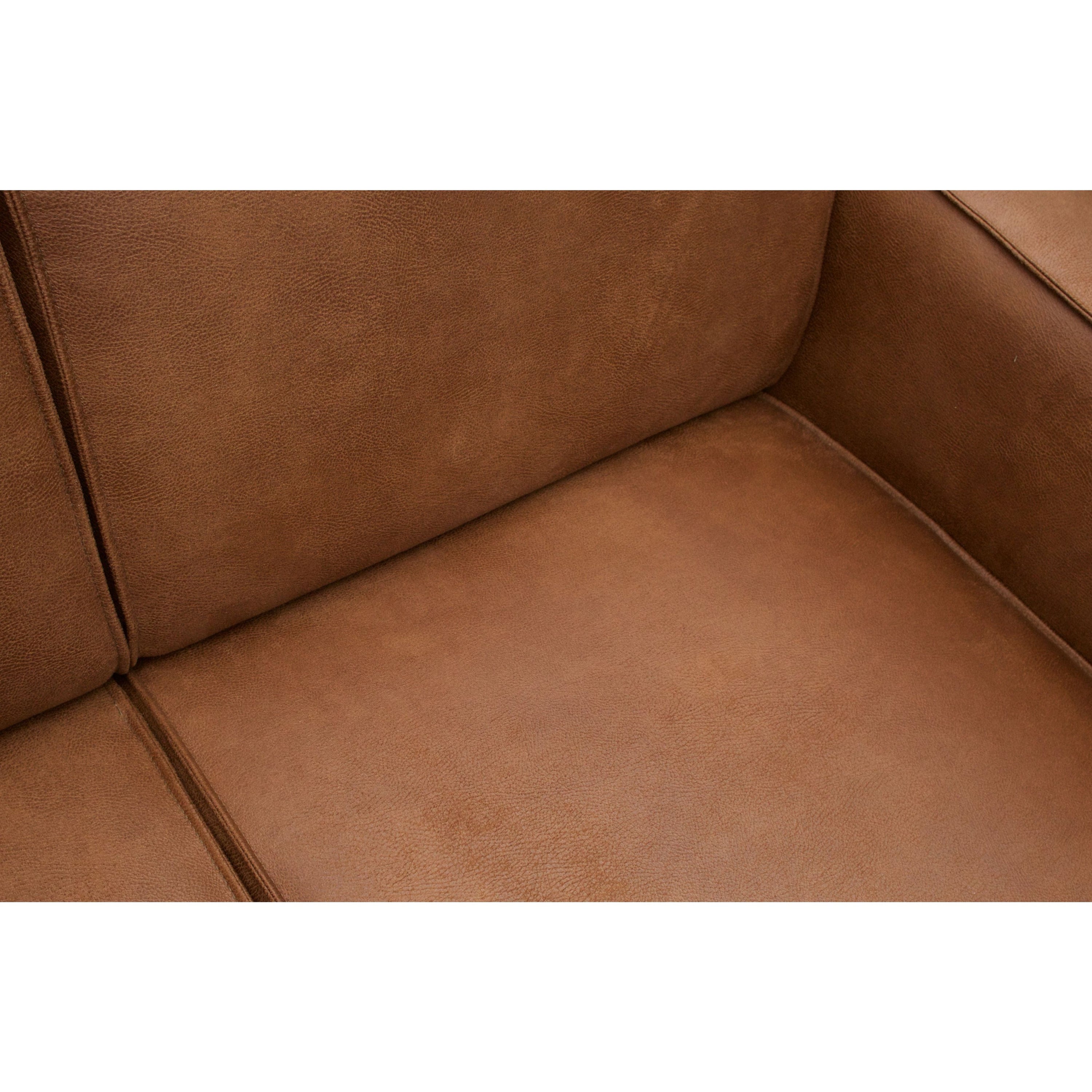 Kampinė sofa "STATEMENT", kairė pusė, konjako spalva, perdirbta oda