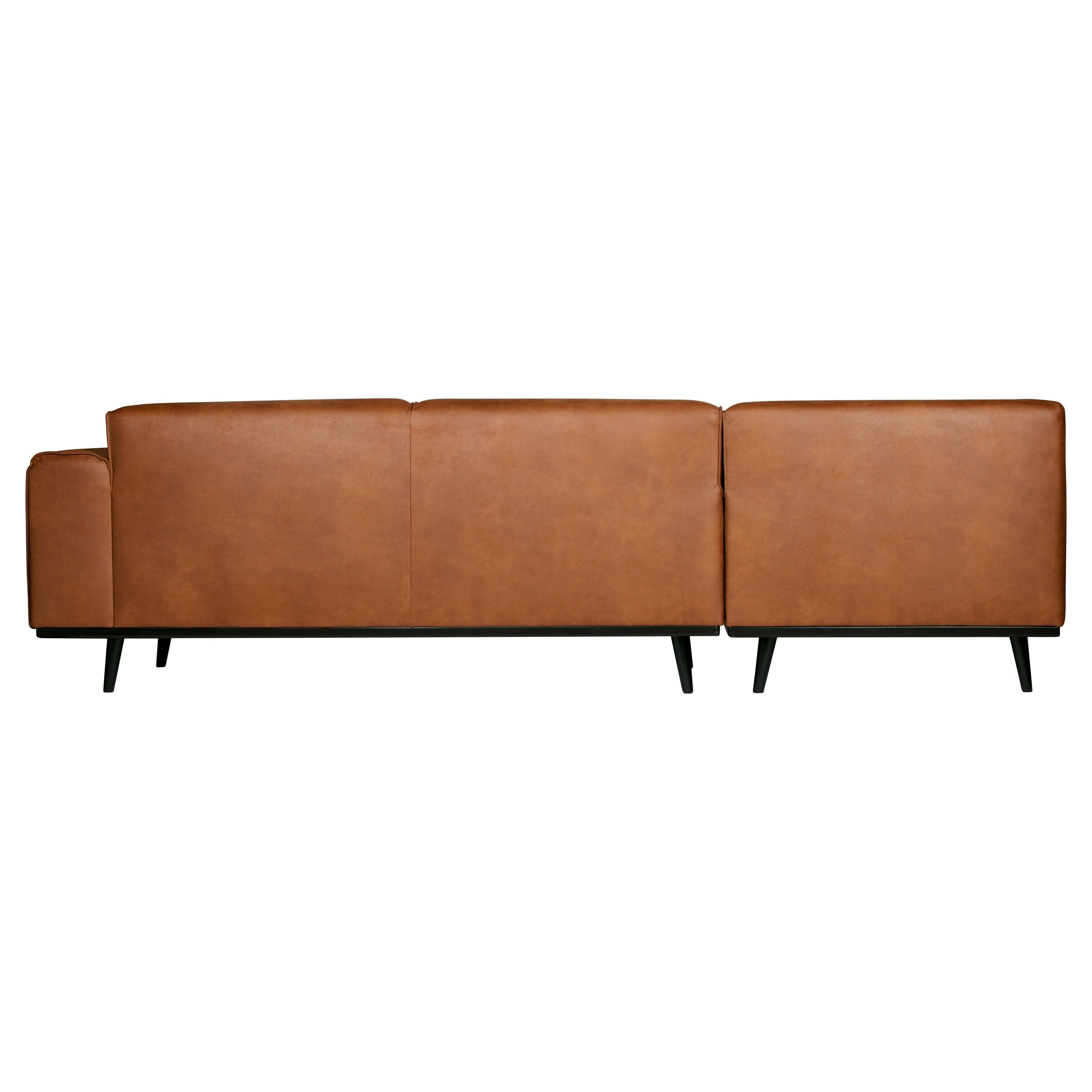 Kampinė sofa "STATEMENT", kairė pusė, konjako spalva, perdirbta oda
